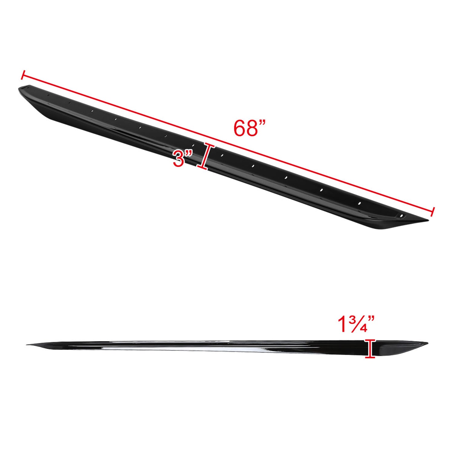 2019-2023 BMW 3 Series G20 M Sport/M340i Glossy Black ABS 2Pcs Side Skirts