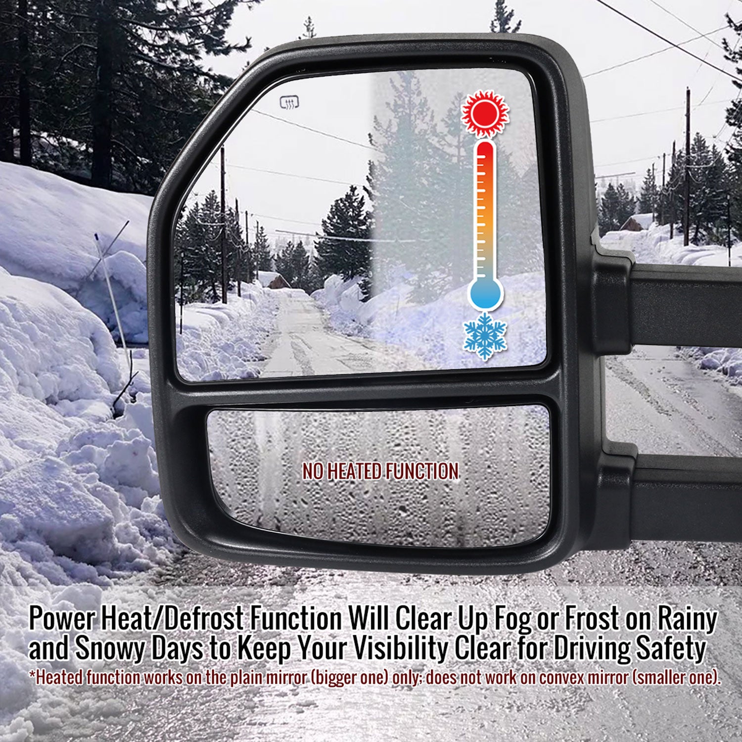 1999-2016 Ford F-250/F-350/F-450 Heated Towing Mirrors Smoke Lens Turn Signal