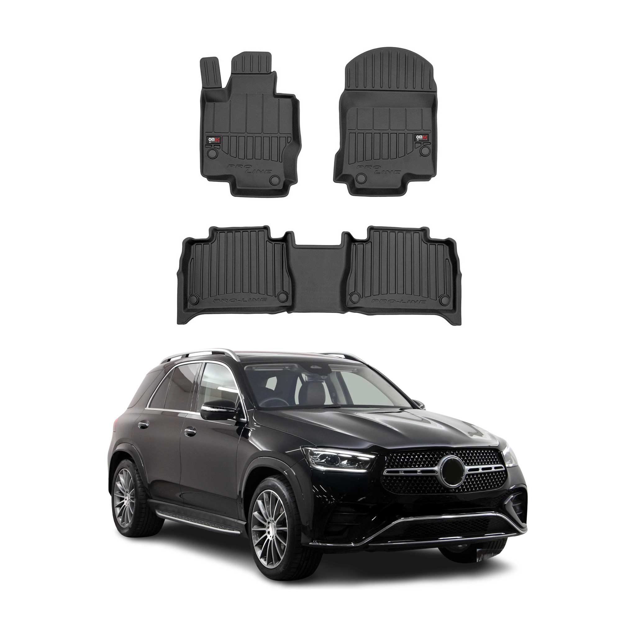 2020-2026 Mercedes GLE Class Coupe C167 Premium Floor Mats Liners Full Set All Weather Heavy Duty Black