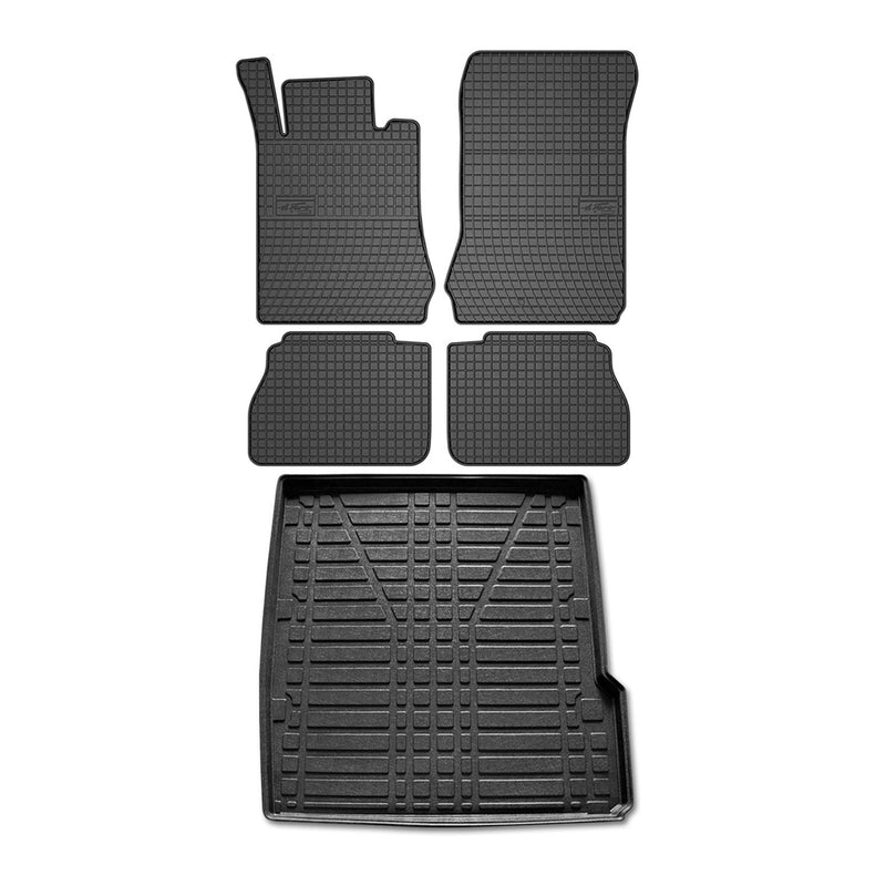 Floor Mats Cargo Liner Set for Mercedes E Class W212 1998-2002 All-Weather TPE