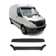 2006-2013 Mercedes Sprinter W906 Sun Visor & Bug Shield Hood Deflector Kit 2Pcs Smoke