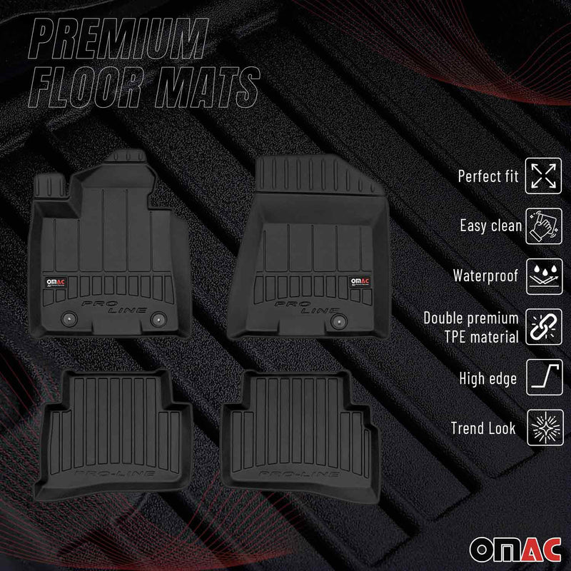 2021-2024 Hyundai Elantra Premium Floor Mats Liners Full Set All Weather Heavy Duty