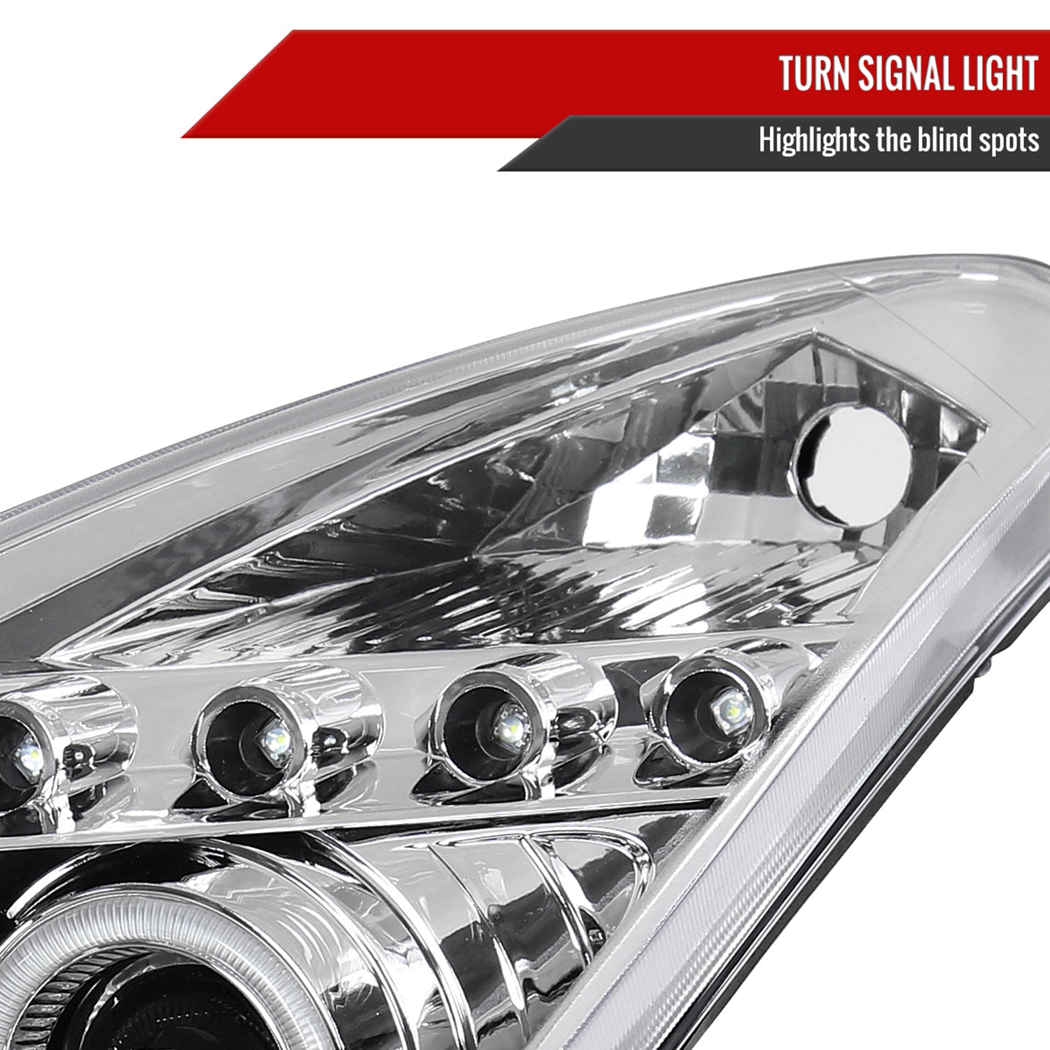 2000-2005 Toyota Celica Dual Halo Projector Headlights Chrome/Clear Lens