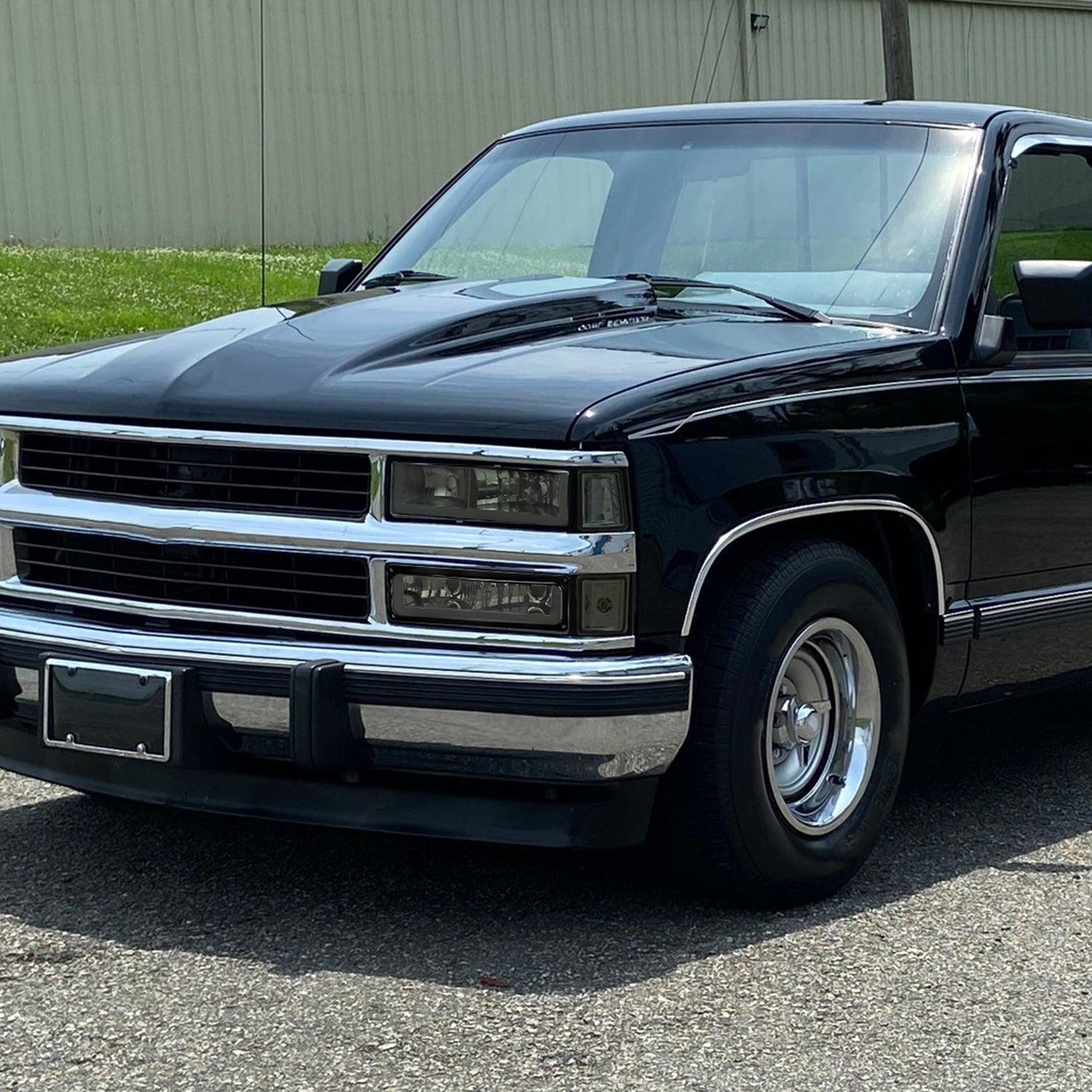 1988-1998 Chevy C10 GMC C/K LED Strip Bumper Corner Signal Lights Chrome/Smoke