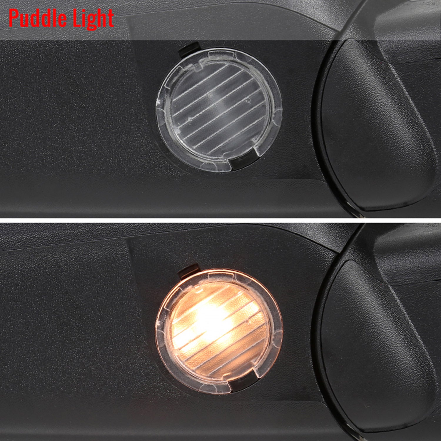 2007-2014 Ford F150 Black Heated Side Mirror &Amber Signal Puddle Light Driver