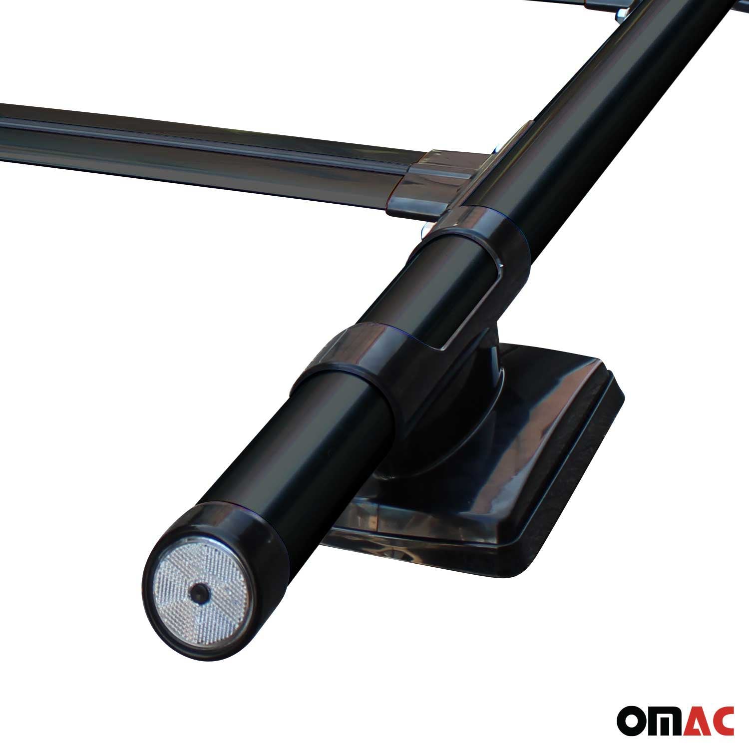 2023-2025 Chevrolet Colorado III Top Roof Rack Side Rails Black Alu 4Pcs