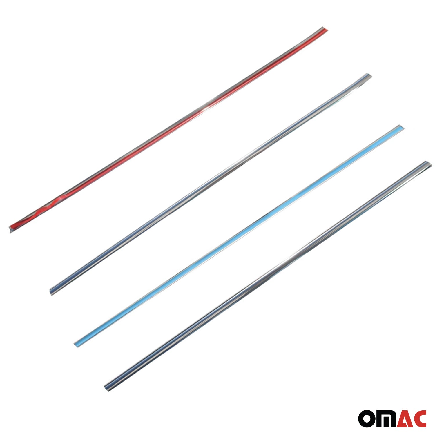 2006-2012 Toyota RAV4 Window Molding Trim Streamer Stainless Steel Silver 4 Pcs