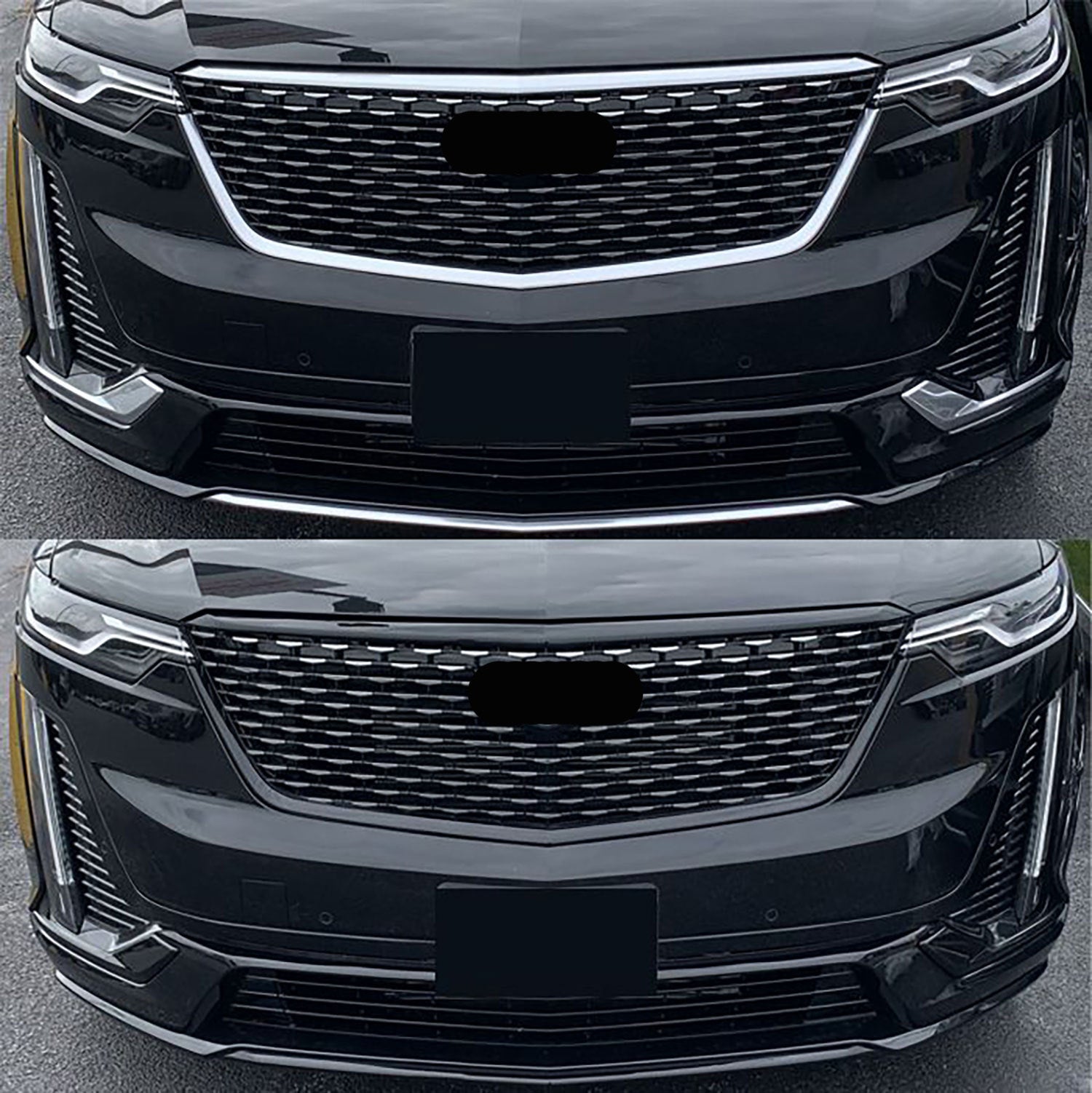 2020-2025 Cadillac XT6 Grille Overlay Gloss Black 5Pcs ABS Plastic