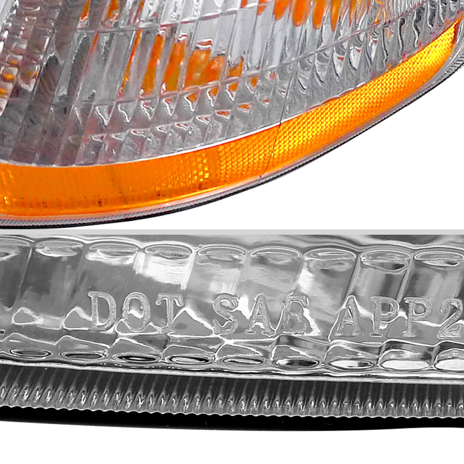 1996-1998 Honda Civic Crystal Headlights Chrome Housing/Clear Lens