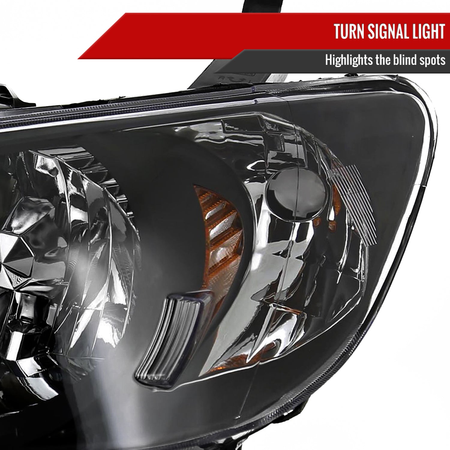 2004-2005 Honda Civic Crystal Headlights Matte Black Housing/Clear Lens