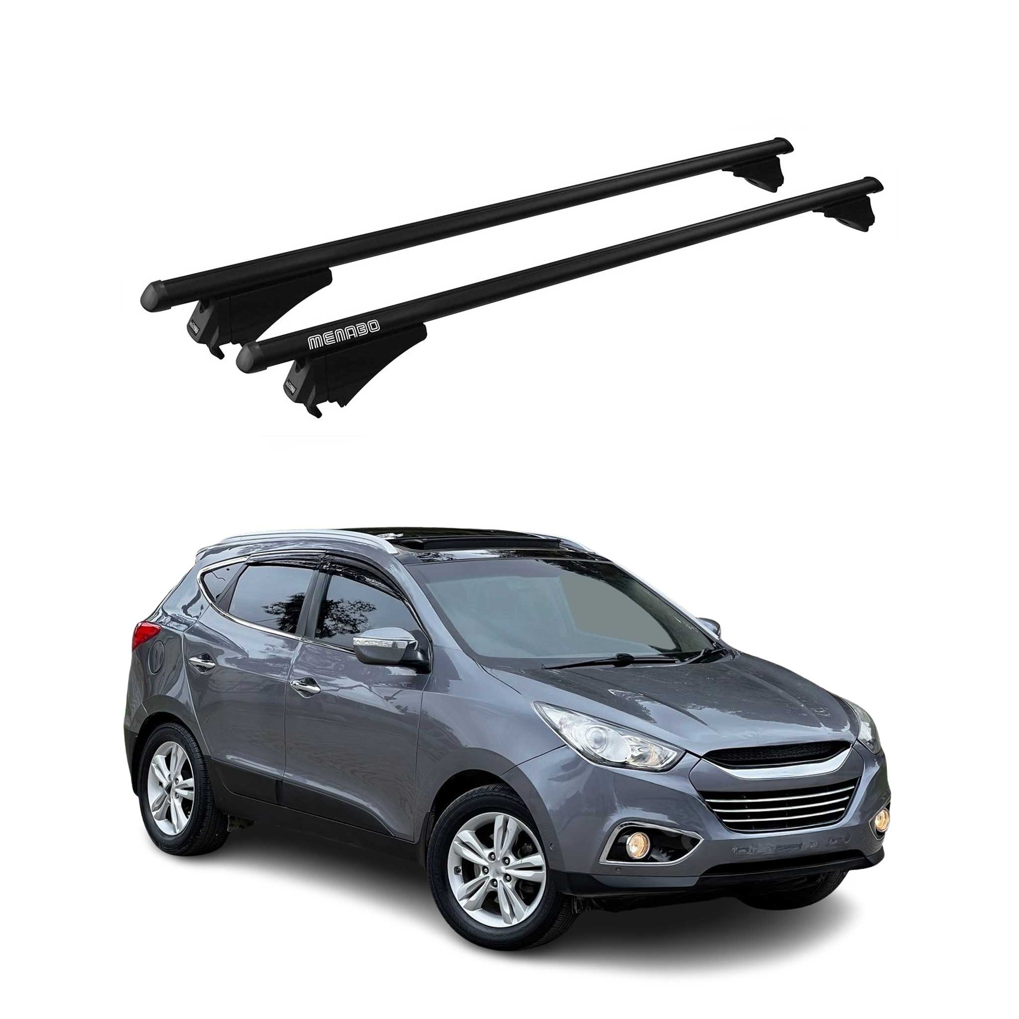 2010-2015 Hyundai Tucson Roof Rack Cross Bars Black