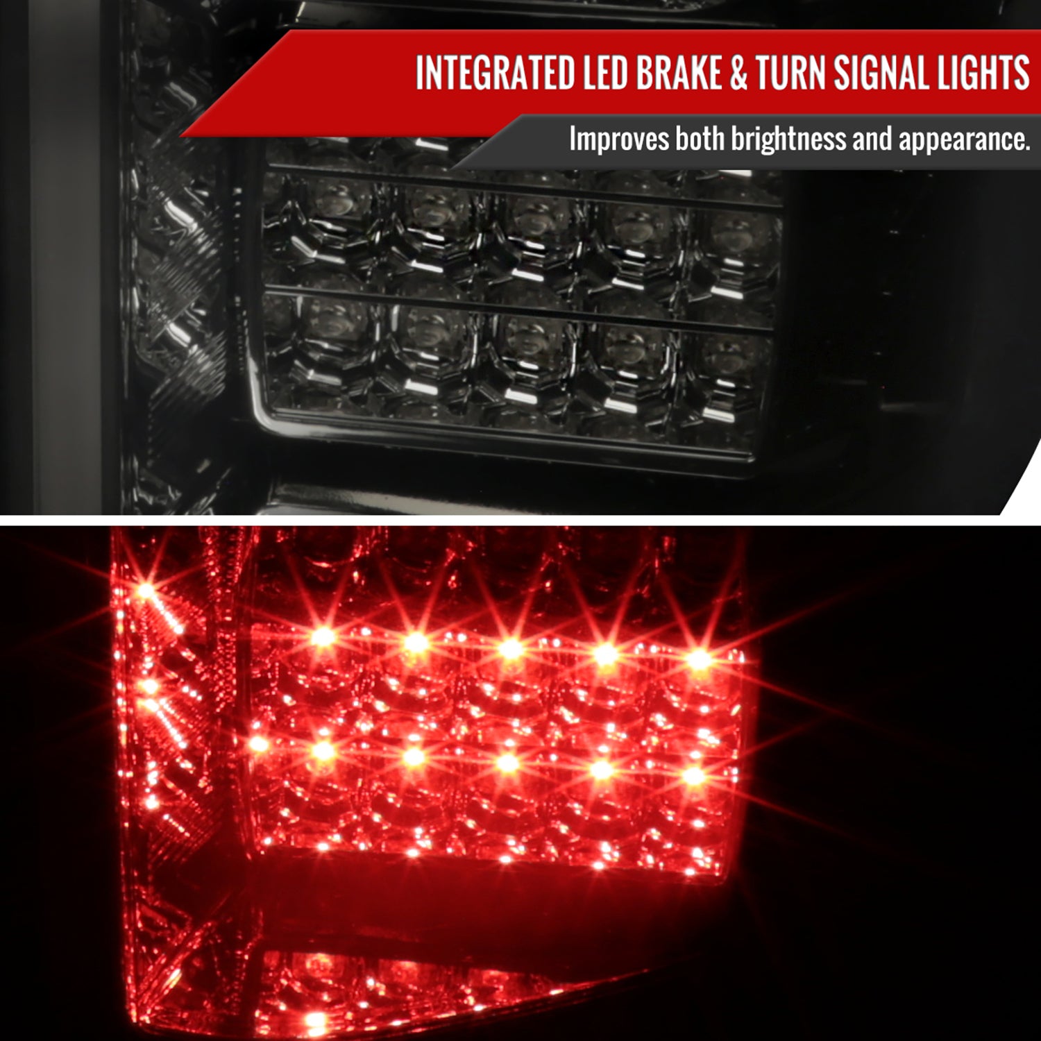 2015-2017 Ford F-150 LED Tail Lights Chrome Housing/Smoke Lens