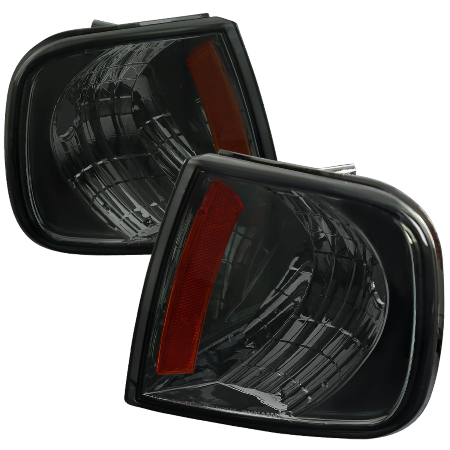 1997-2004 Ford F-150/Expedition Corner Lights Glossy Black/Smoke Lens