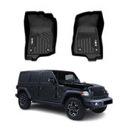 2018-2025 Jeep Wrangler Premium Floor Mats Liners First Row Front