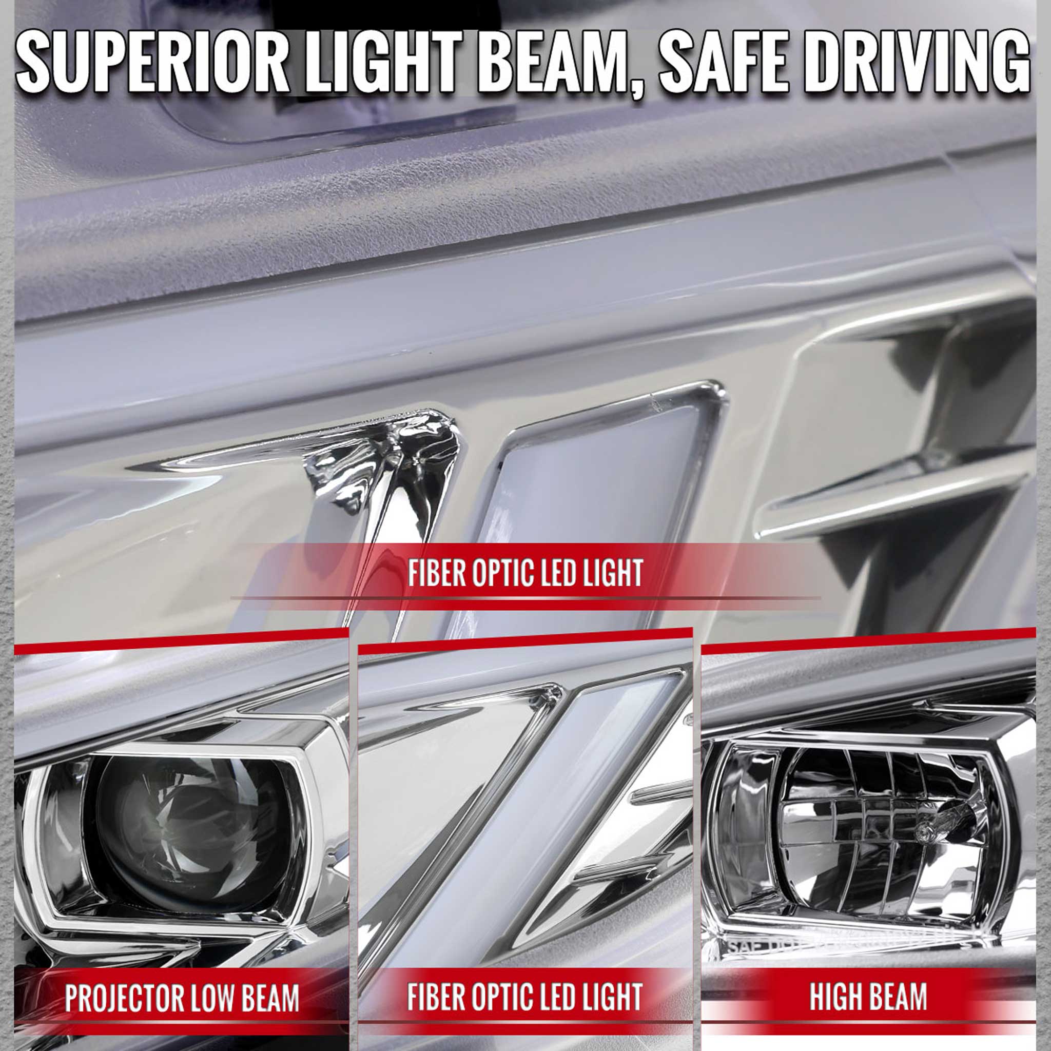 For Honda Civic 2016-2021 Projector Headlights Sequential DRL Chrome Housing Clear Lens
