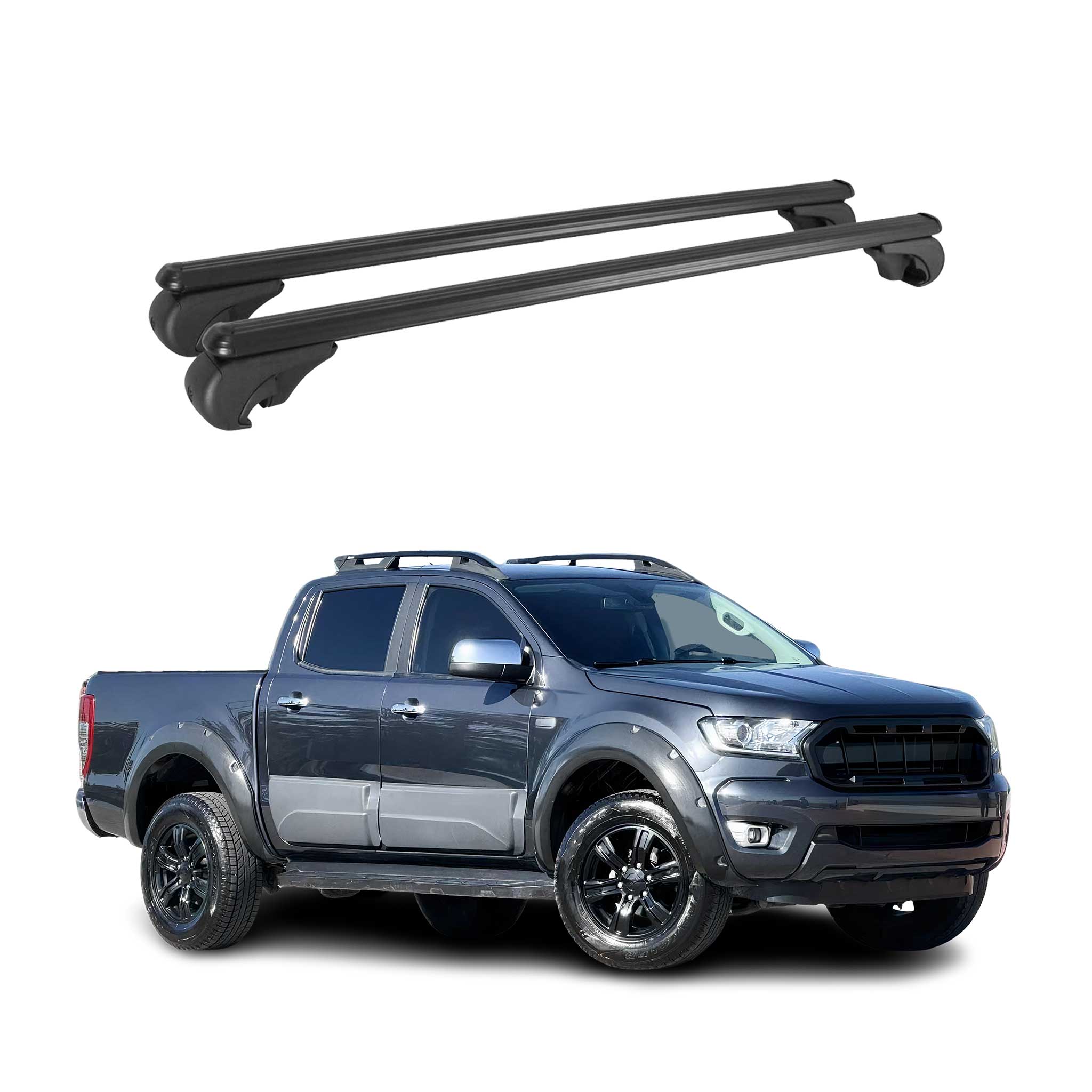 2019-2023 Ford Ranger Roof Rack Cross Bars Black
