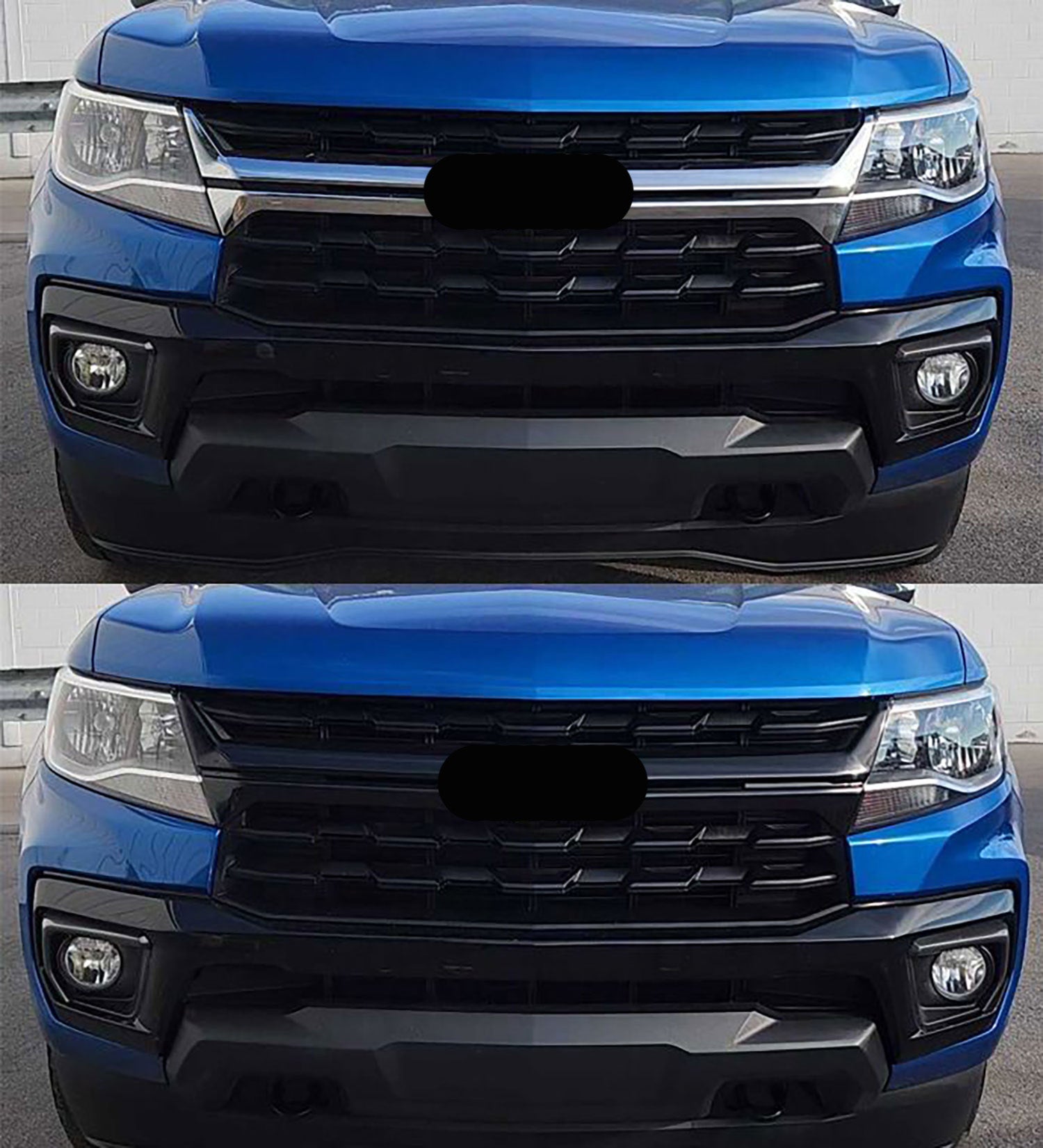 2021-2022 Chevrolet Colorado Grille Overlay Gloss Black 1Pcs ABS Plastic