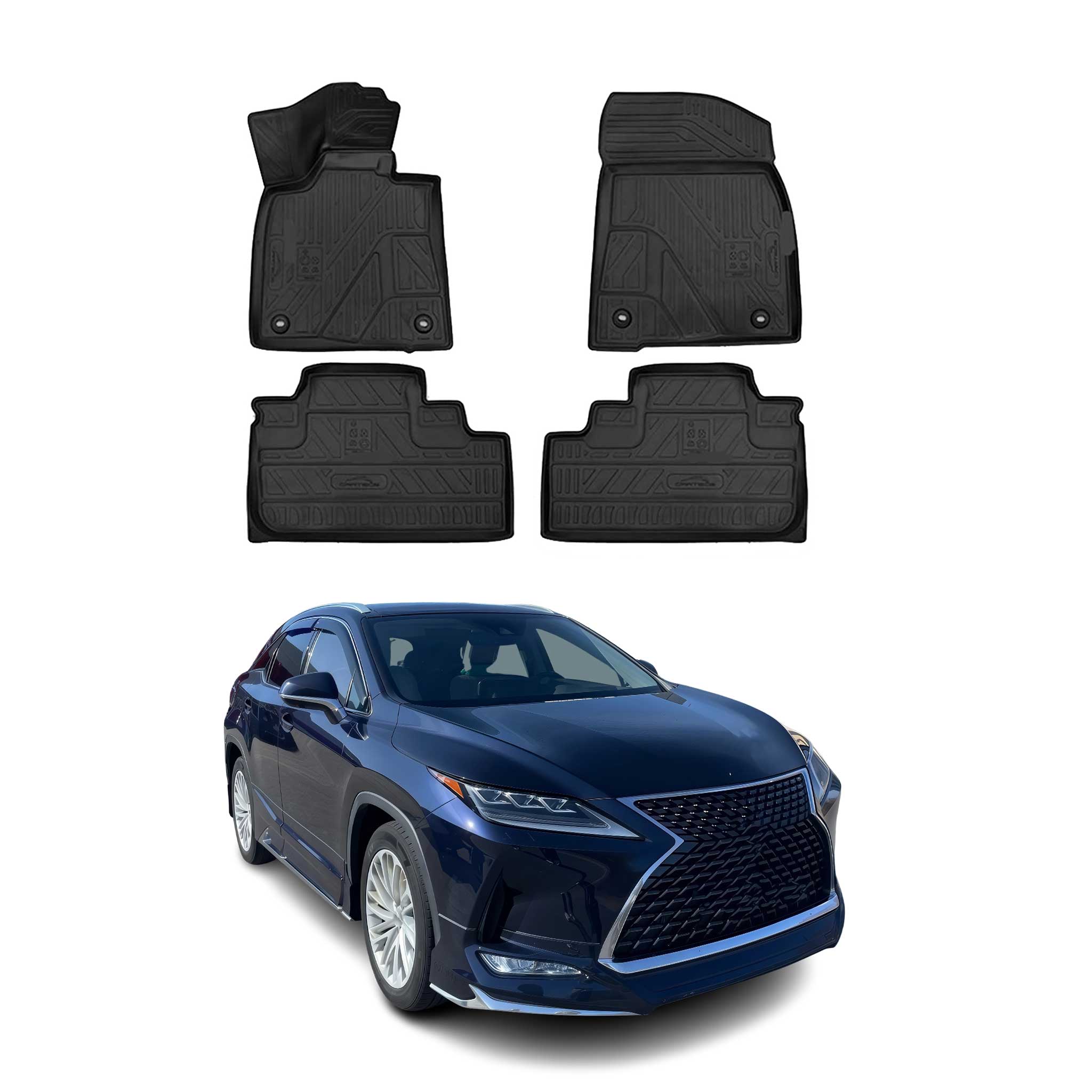2016-2022 Lexus RX350 Floor Mats Liners Full Set All Weather Black