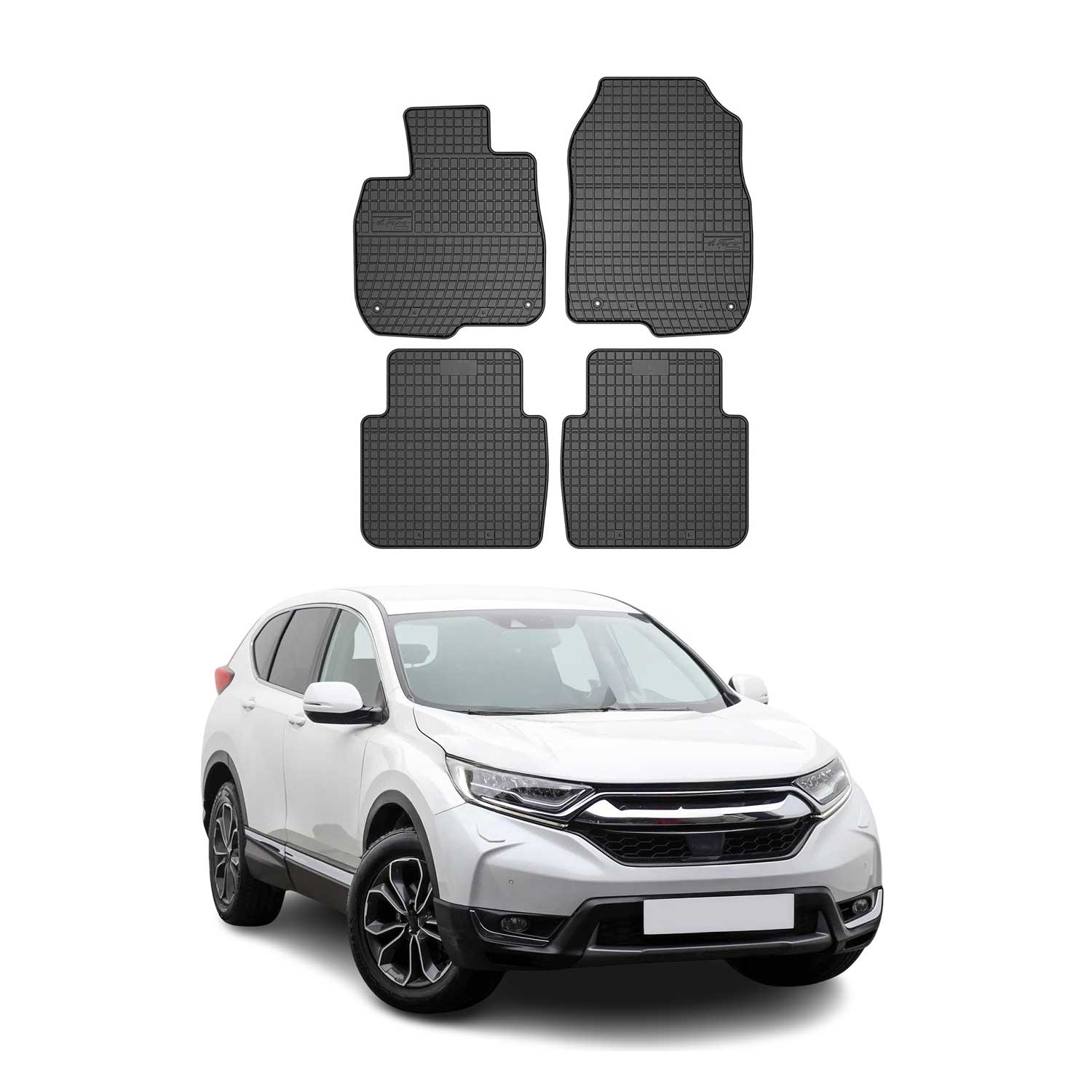 2017-2022 Honda CR-V Floor Mats Liners Full Set All Weather Rubber Black