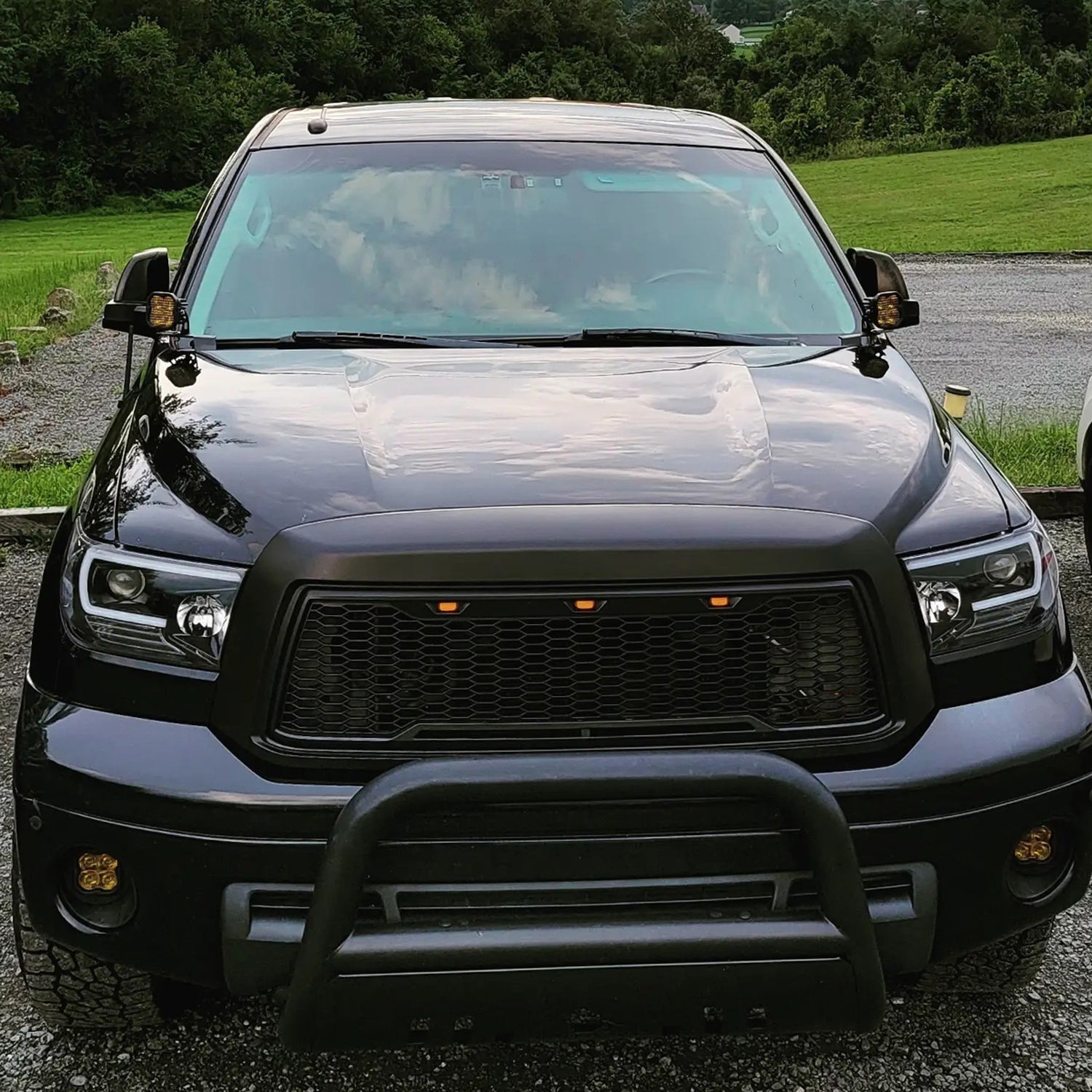 2007-2013 Toyota Tundra/ 08-2017 Sequoia LED CBar Projector Headlights Jet Black