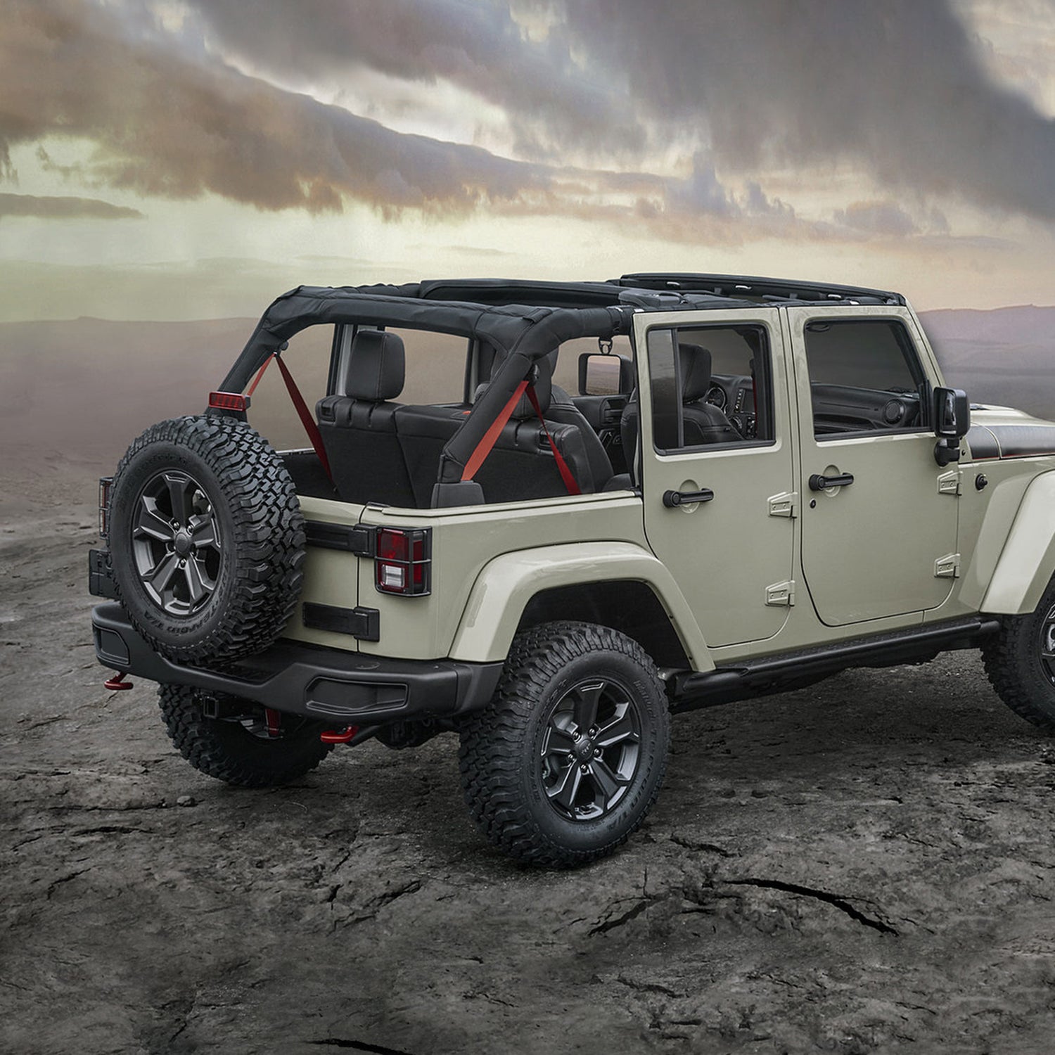 2007-2018 Jeep Wrangler JK Black Steel Tail Light Guards