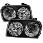 2005-2010 Chrysler 300 Base/LX/Touring Projector Headlights Matte Black/Clear