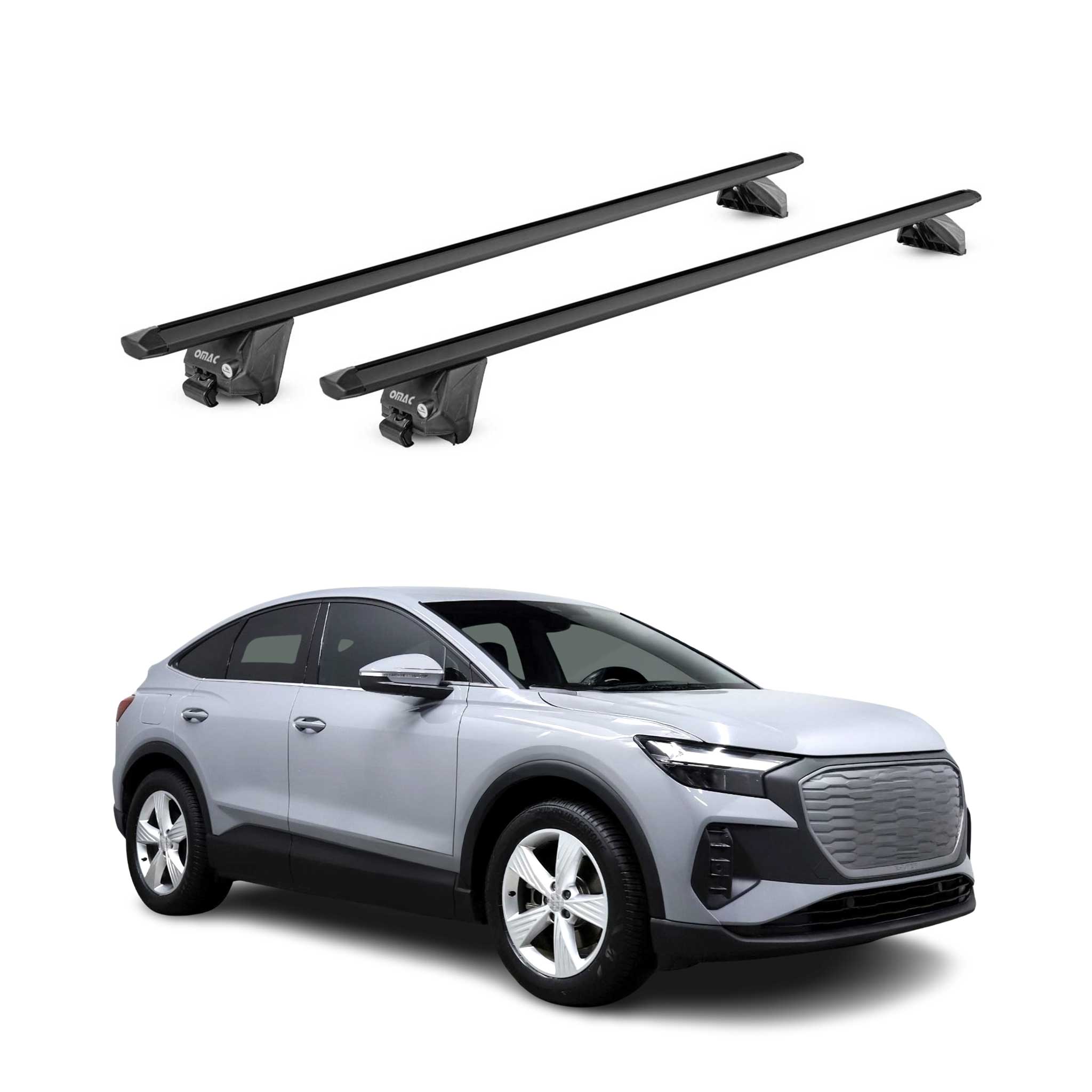 2022-2024 Audi Q4 e-tron Roof Rack Cross Bars Black