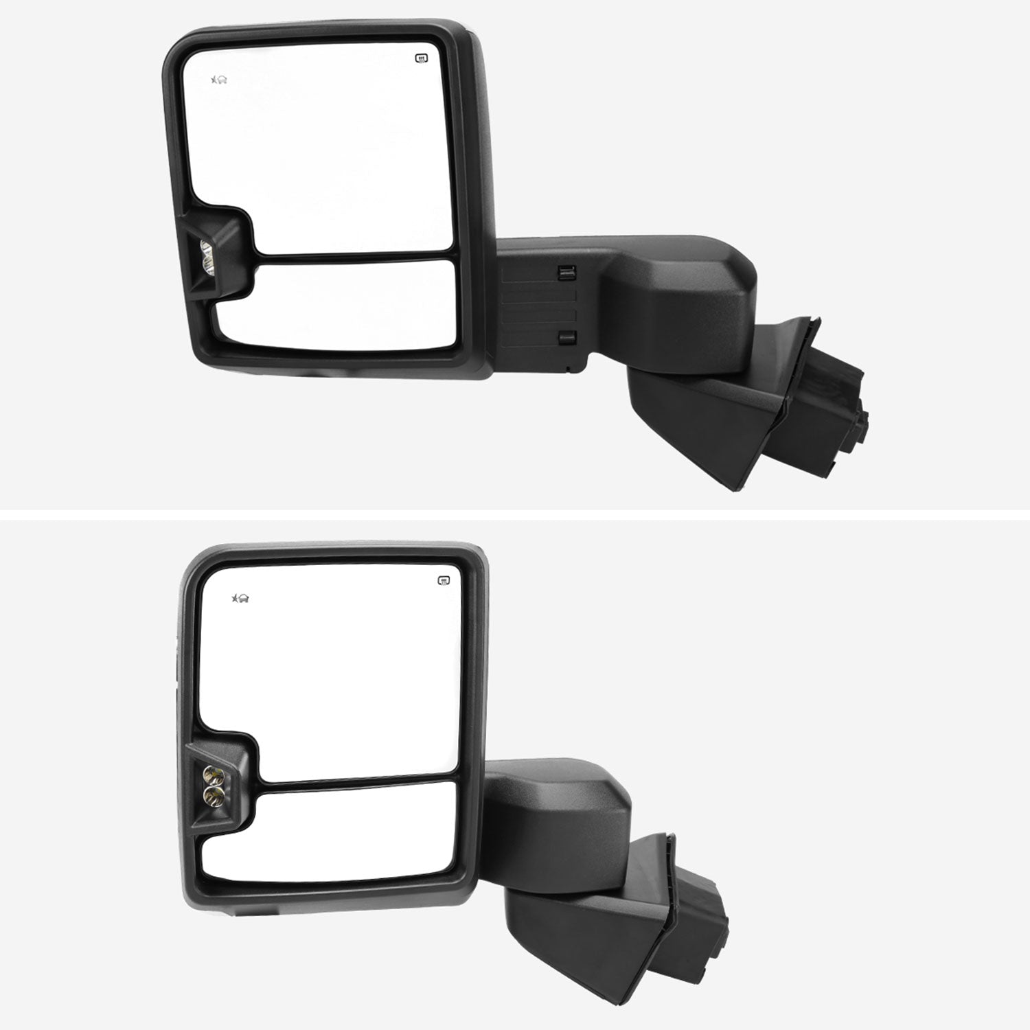 2019-2022 GMC Sierra 1500 Heated Chrome Towing Mirrors Clear Lens Turn Signal