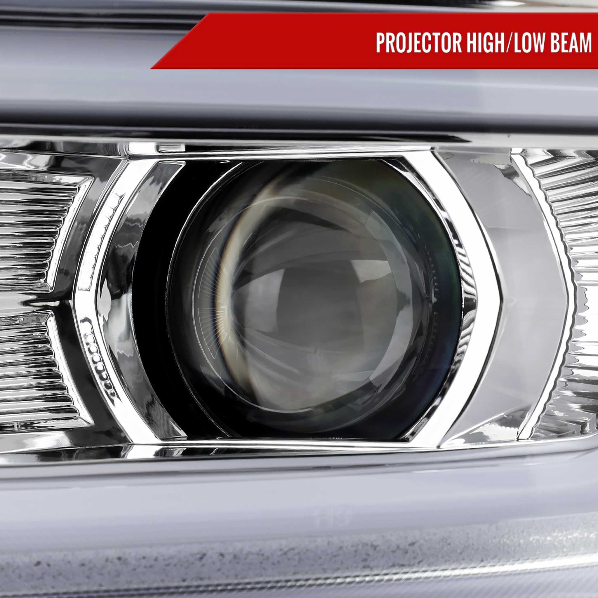 For Chevrolet Camaro 2016-2018 LED Strip Projector Headlights Turn Signal Lights Chrome Housing Clear Lens