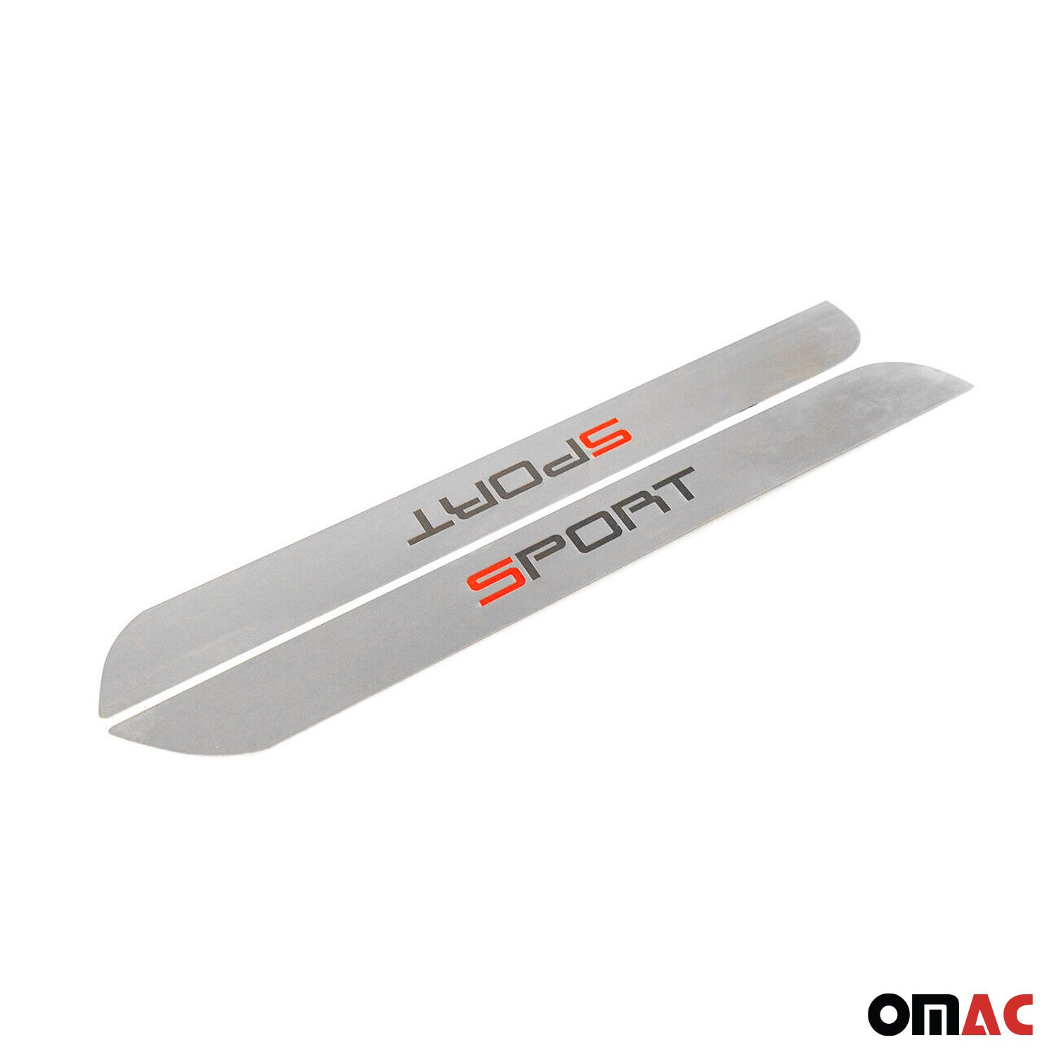 Door Sill Scuff Plate Protector Sport Universal Stainless Steel Chrome 2 Pcs