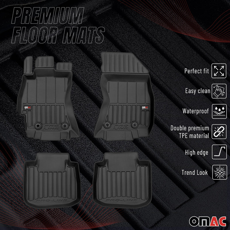 2015-2019 Subaru Outback Premium Floor Mats Liners Full Set All Weather Heavy Duty Black