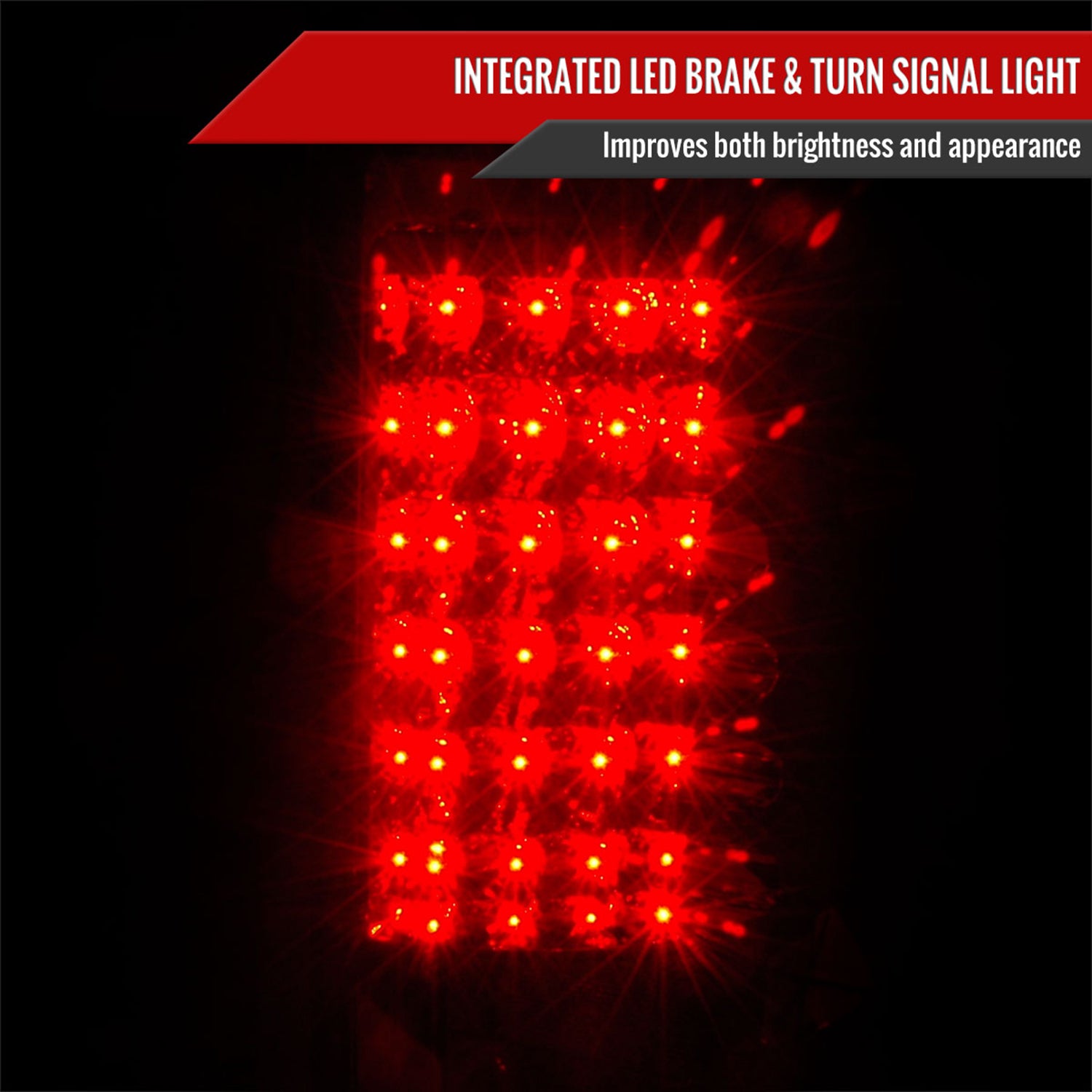 2007-2014 Chevy Tahoe/Suburban LED Tail Lights Chrome Housing/Red Clear Lens