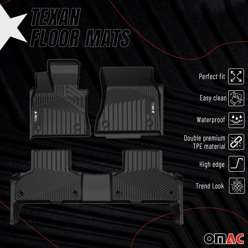 2014-2018 BMW X5 F15 F85 Premium Floor Mats Liners First and Second Row Set