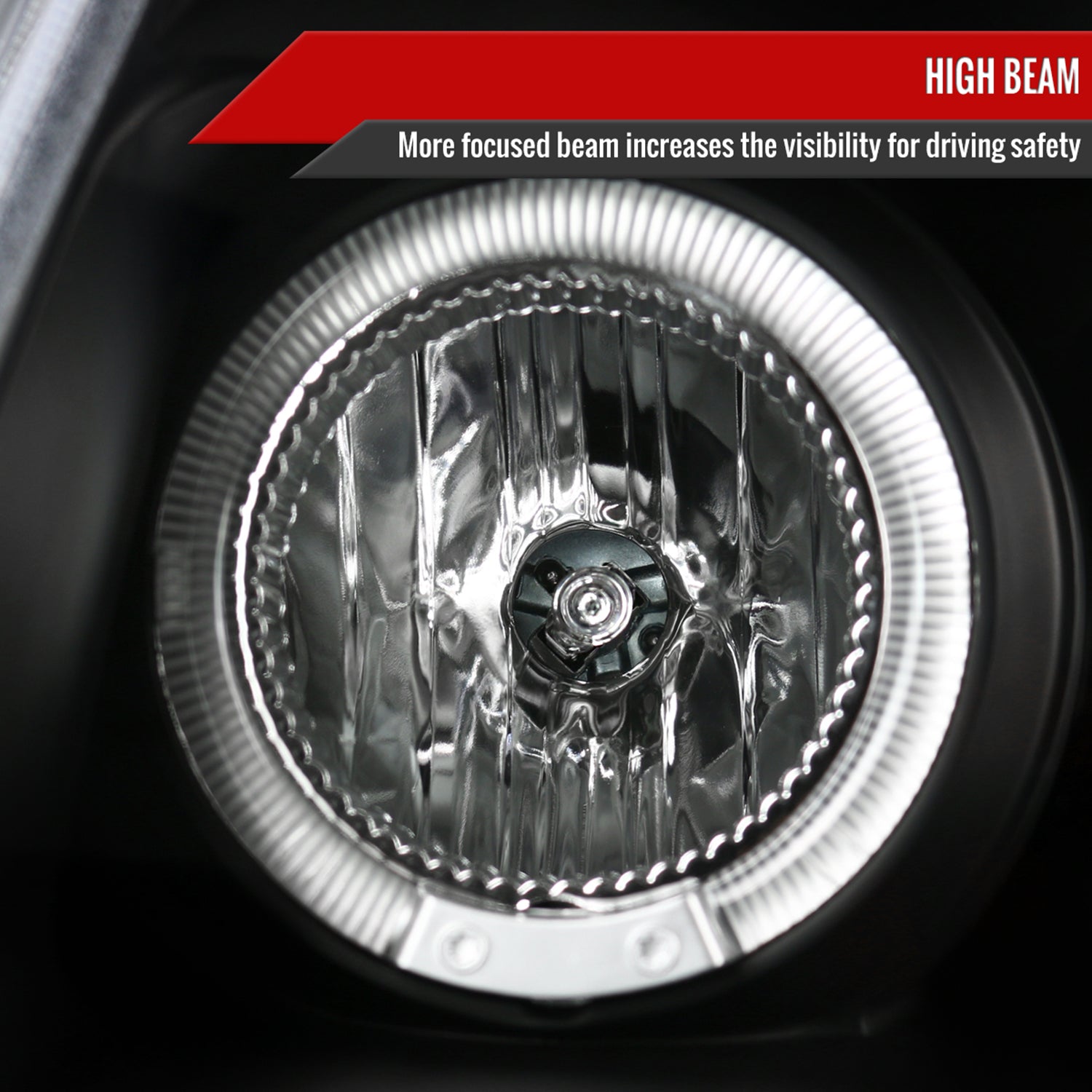 2005-2015 Nissan Xterra Dual Halo Projector Headlights Matte Black/Clear Lens