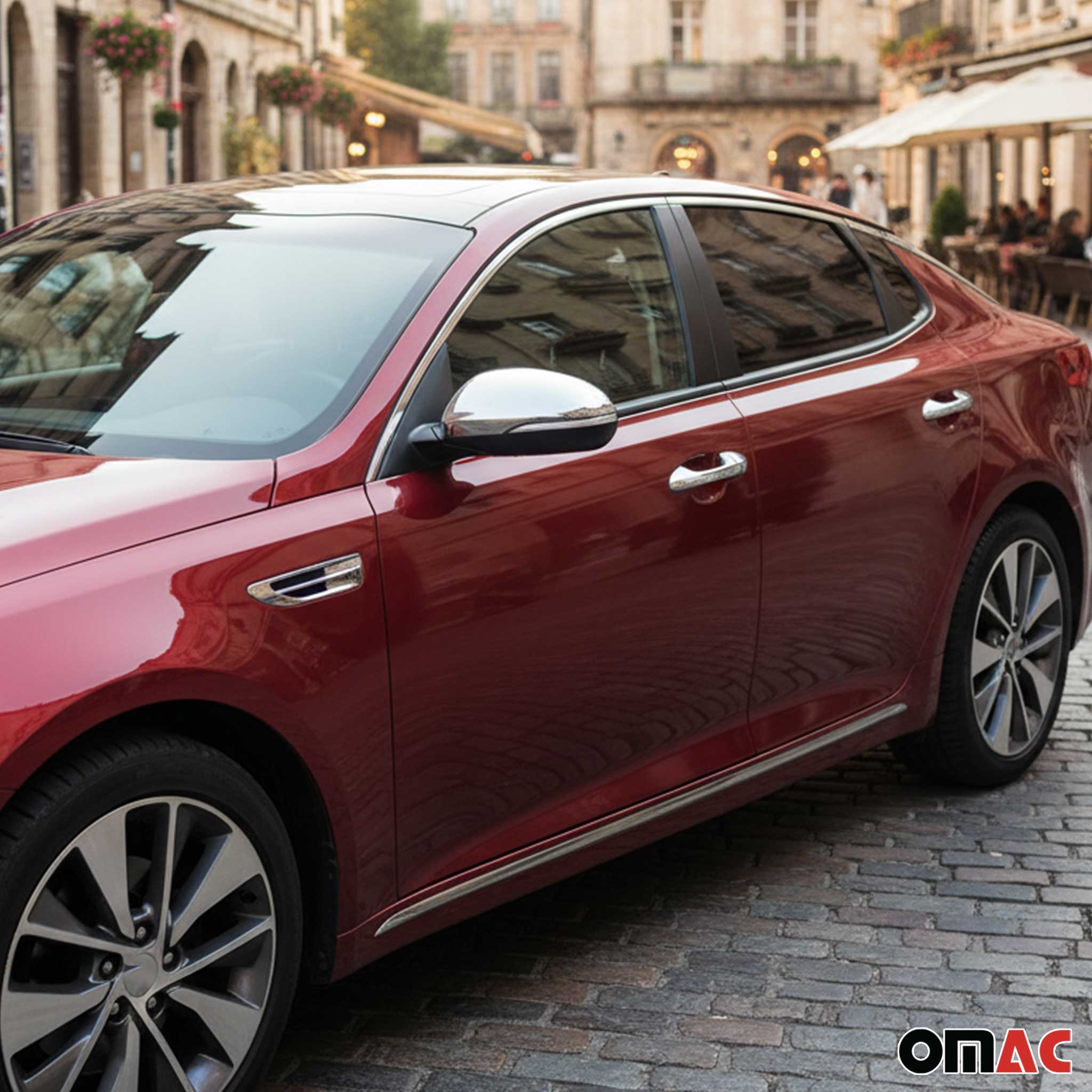 2016-2020 Kia Optima 4.gen Sedan Side Mirror Cover Caps Stainless Steel Silver 2 Pcs