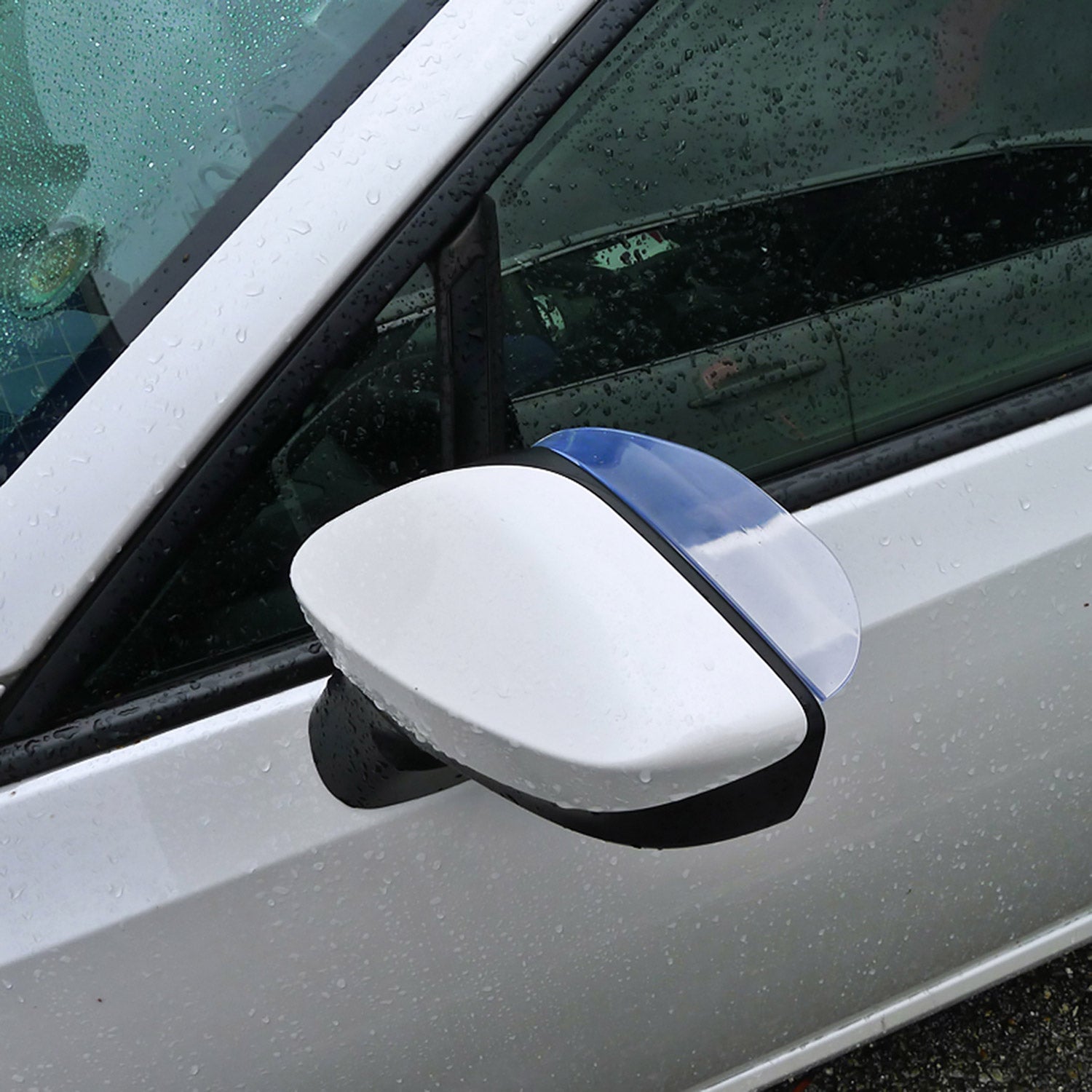 Universal Clear PVC Plastic Car Rear View Side Mirror Rain Board Eyebrow 2Pcs