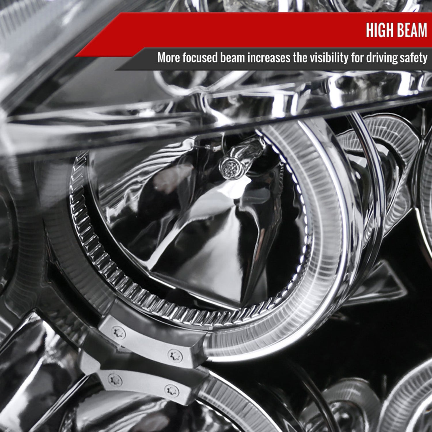 2006-2011 Mitsubishi Eclipse Dual Halo Projector Headlights Chrome/Clear Lens