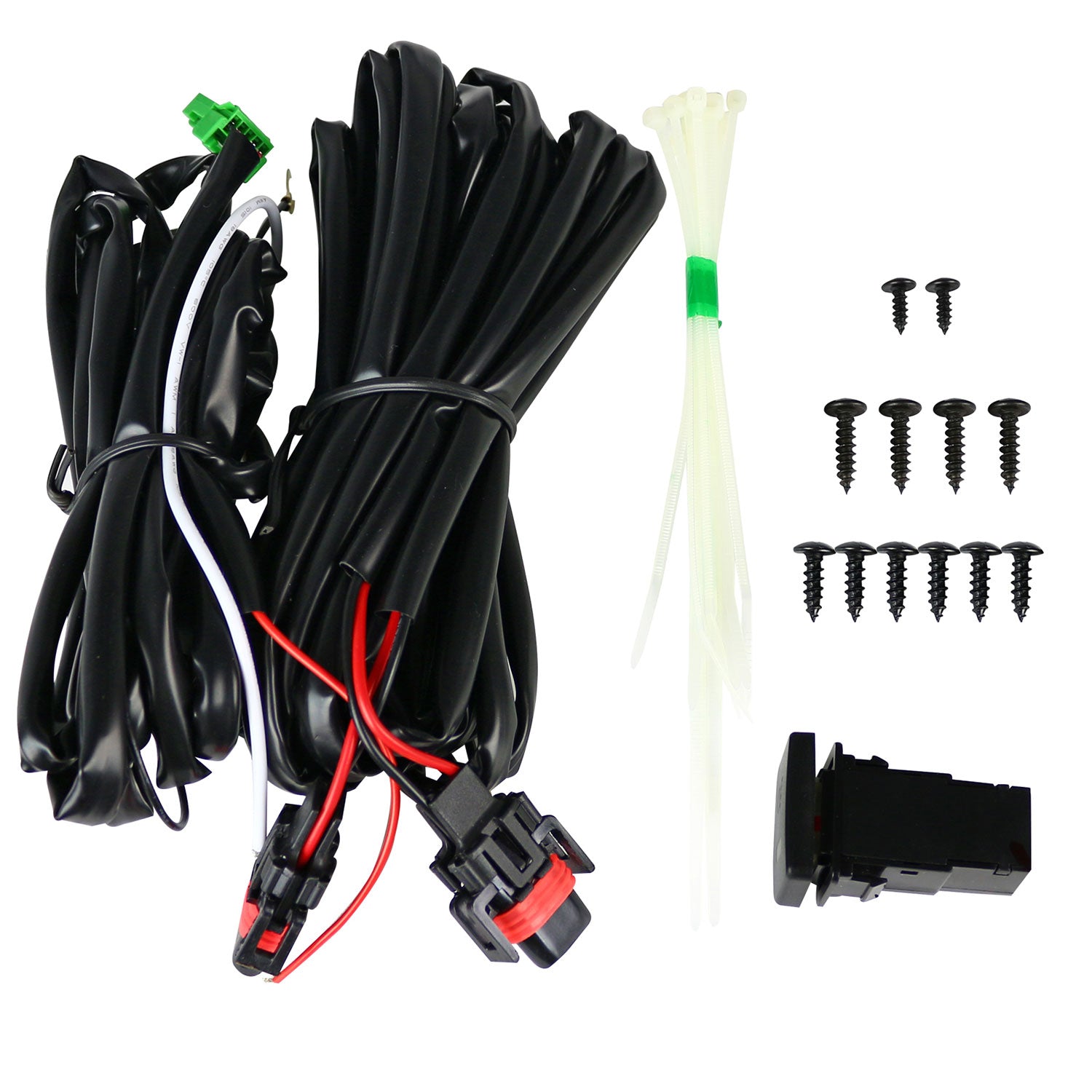 2016-2018 Toyota Land Cruiser H16 Fog Lights Kit Chrome Housing/Clear Lens