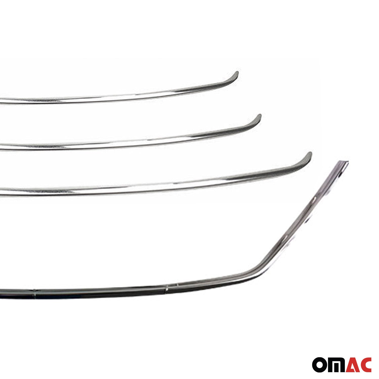 2010-2015 Hyundai Tucson Front Bumper Grill Trim Molding Stainless Steel Silver 4 Pcs