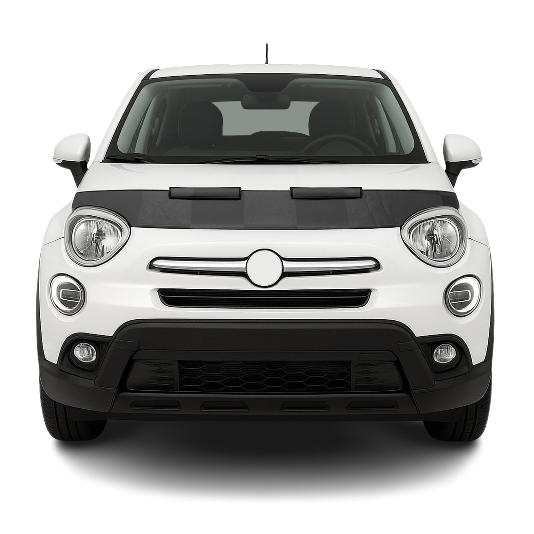 2016-2023 Fiat 500X Car Bonnet Mask Hood Bra Black Chequered 1 Pc