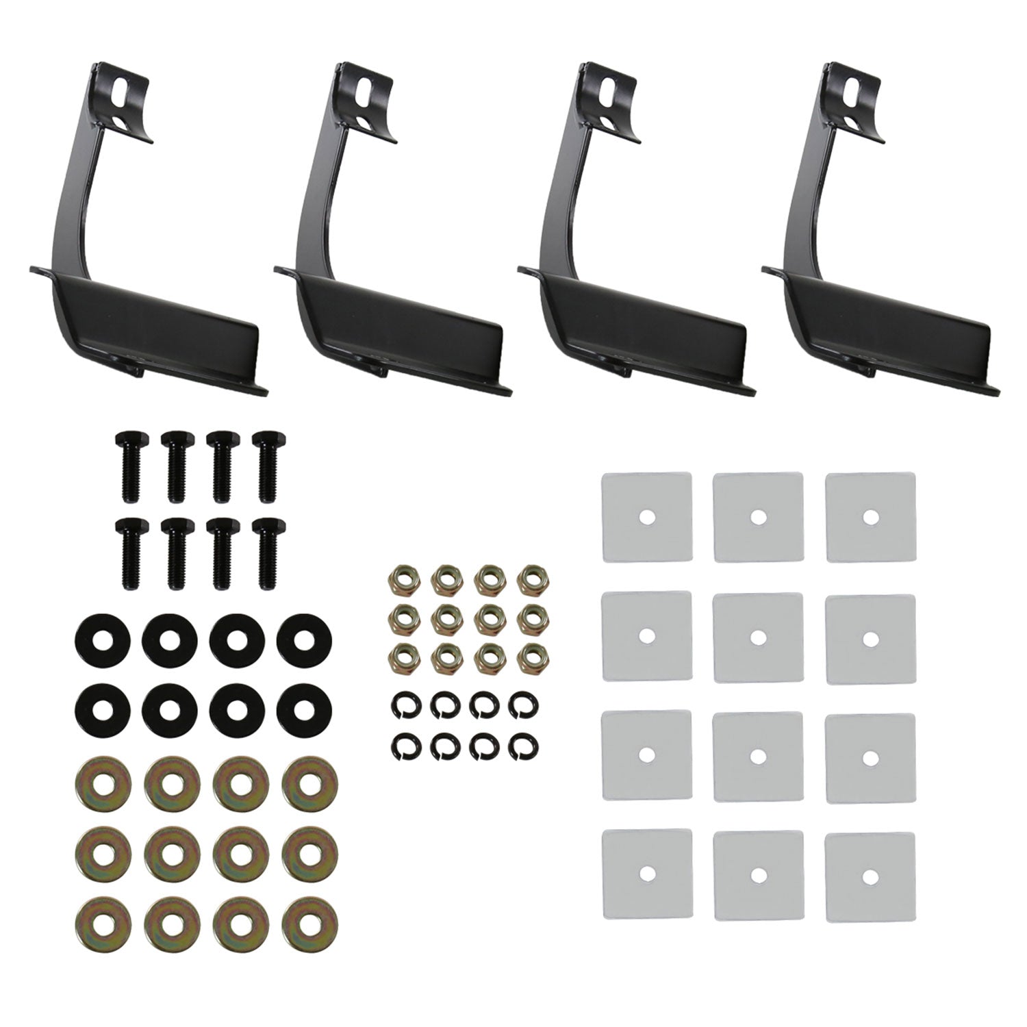 2015-2024 Ford F-150/F-250/350/450 SuperCab 3" Black Steel Side Step Nerf Bars