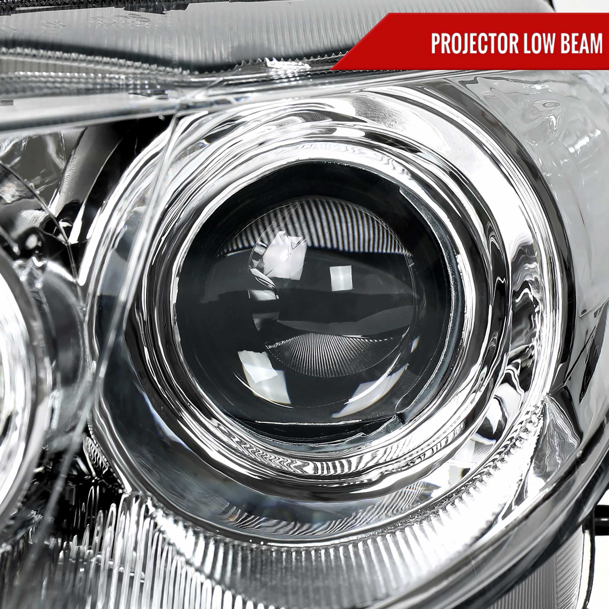 For Mazda 6 2003-2005 Factory Style Projector Headlights Chrome Housing Clear Lens