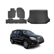 2006-2012 Toyota RAV4 Floor Mats & Cargo Liner Full Set All Weather Black