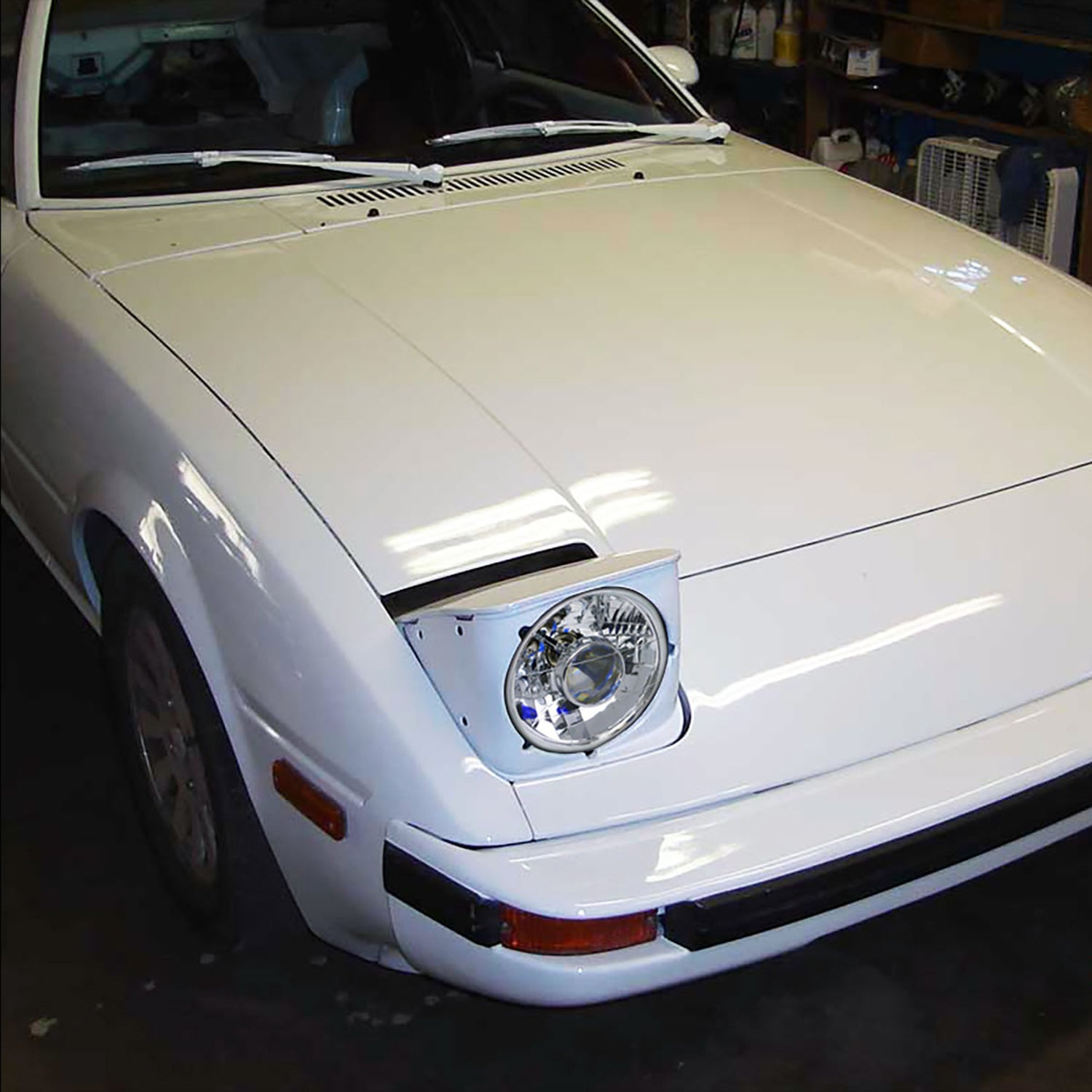 Universal 7" Round H4 Projector Headlights Chrome Housing/Clear Lens