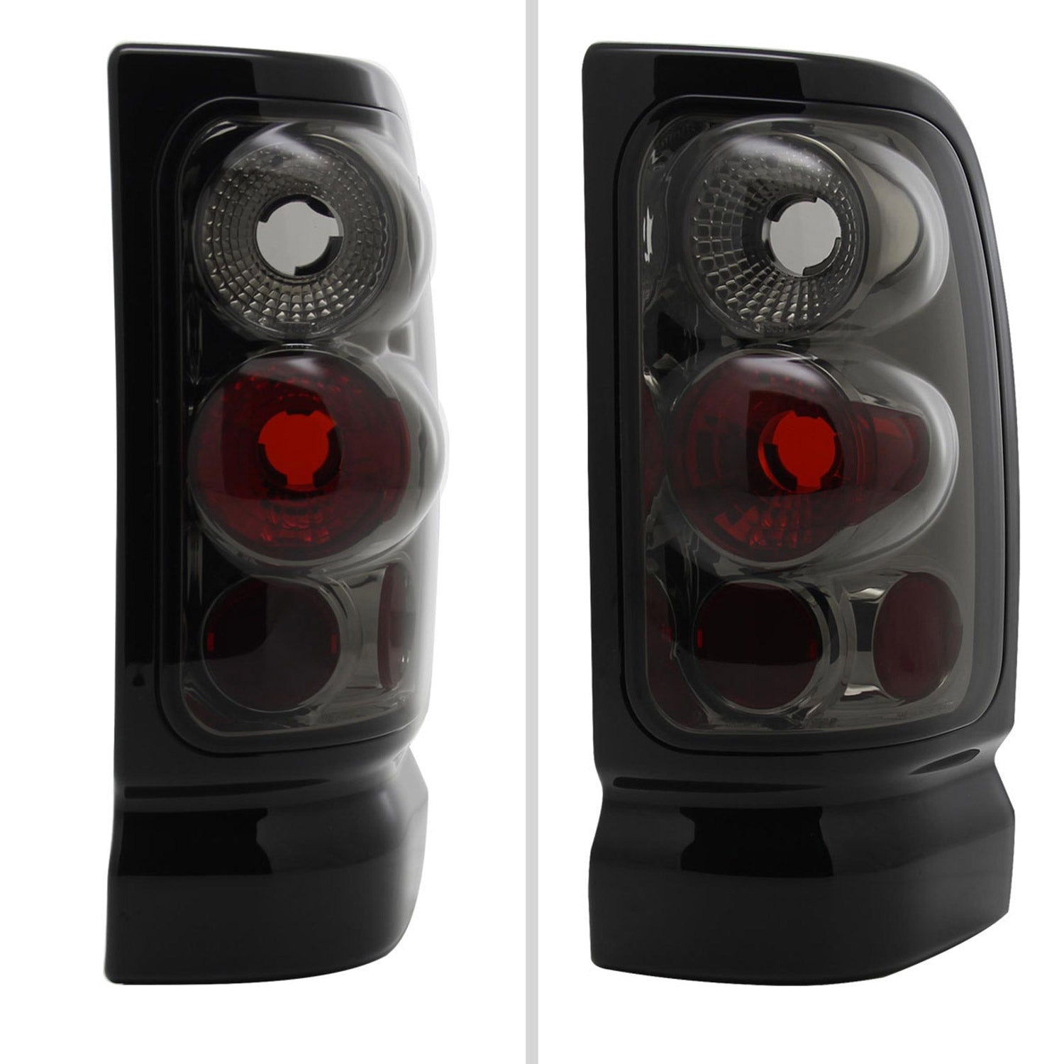 1994-2002 Dodge RAM Tail Lights Chrome Housing/Smoke Lens