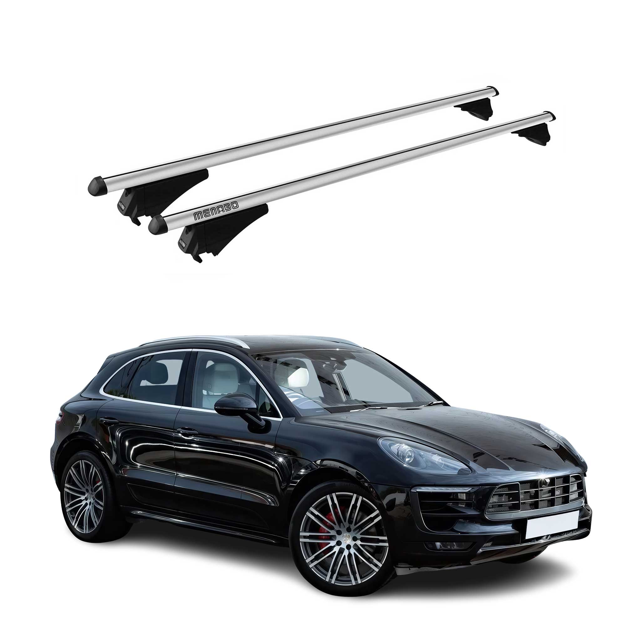 2015-2025 Porsche Macan Roof Rack Cross Bars Silver