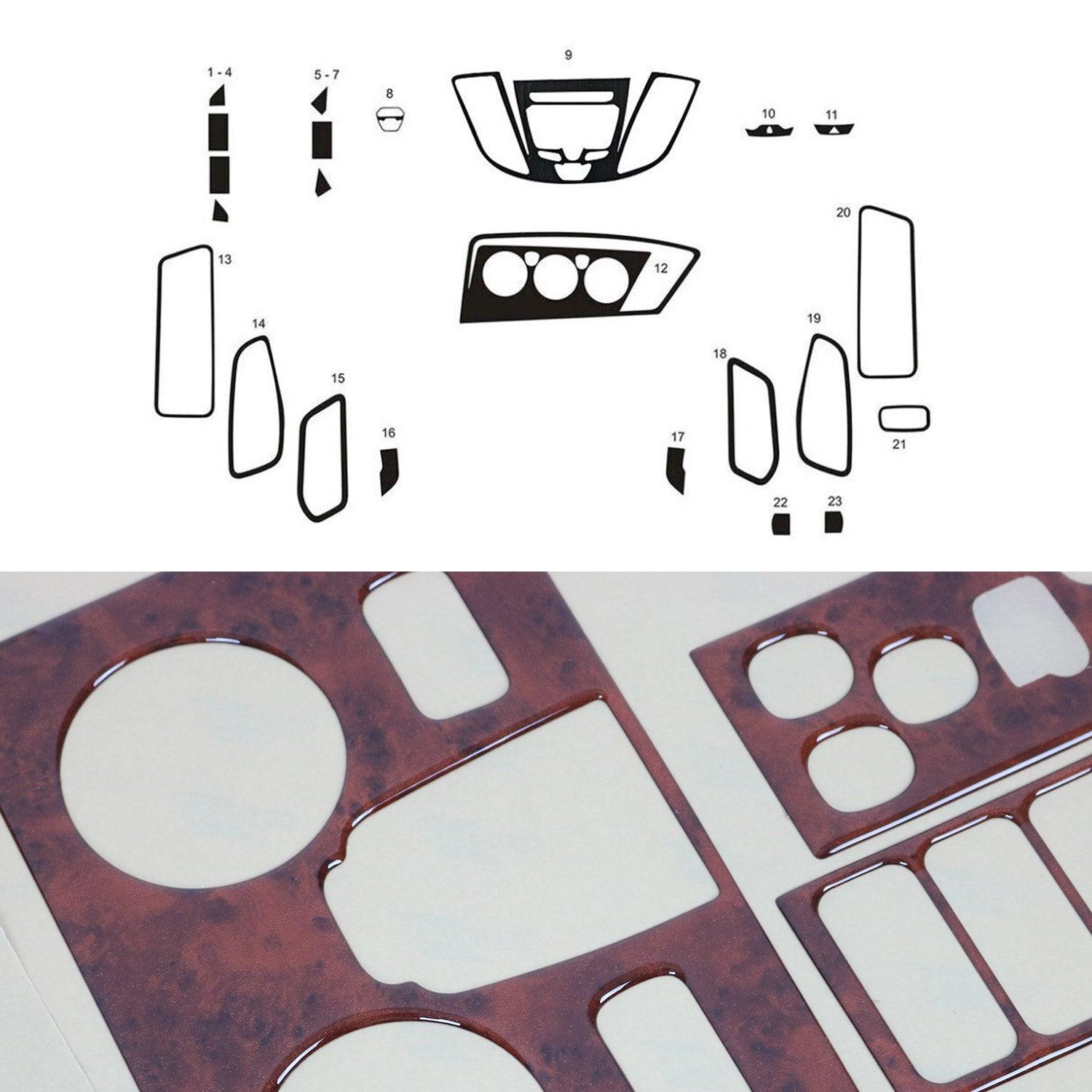 2015-2025 Ford Transit Wooden Look Dashboard Console Trim Kit 23 Pcs