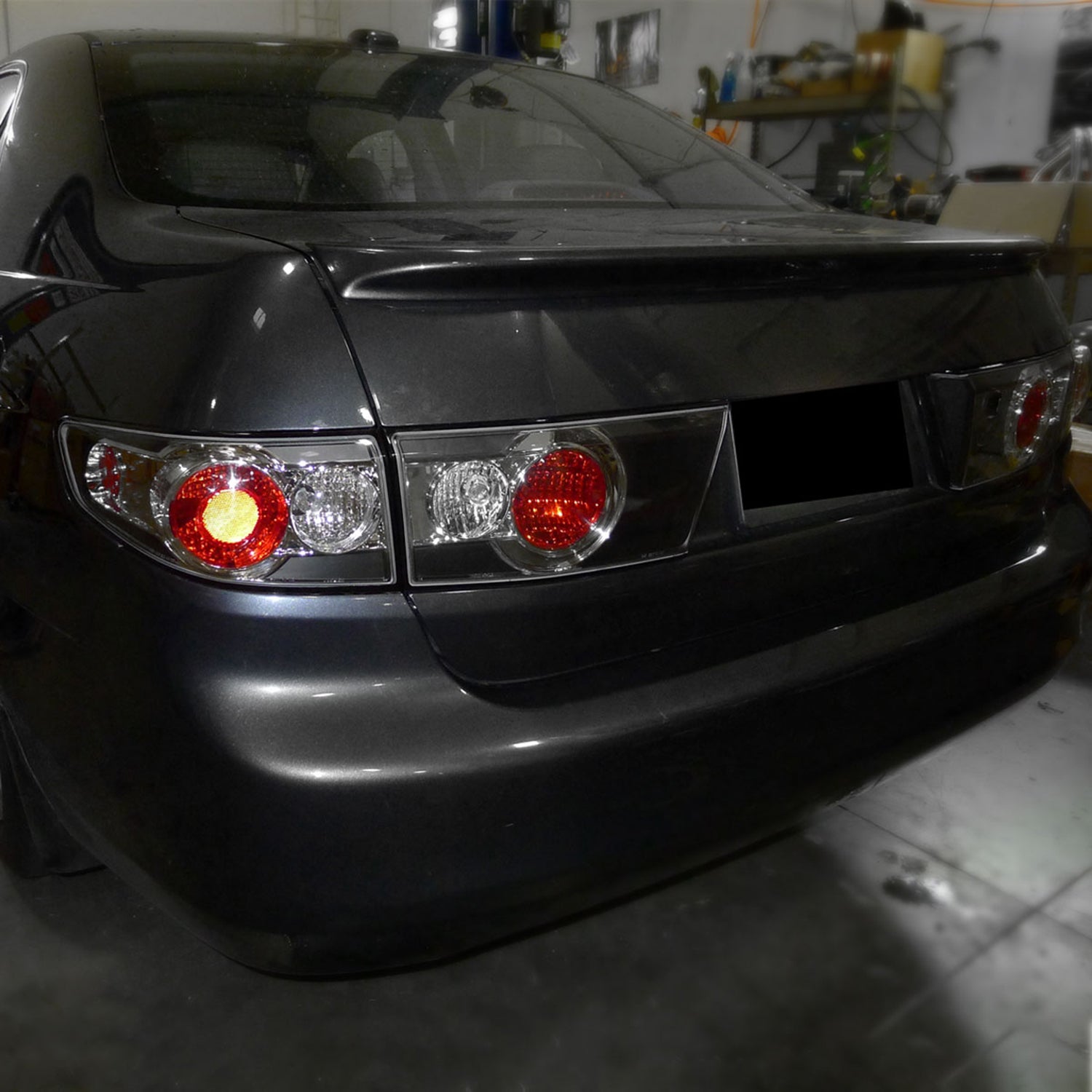 2003-2005 Honda Accord Sedan Tail Lights Matte Black Housing/Clear Lens
