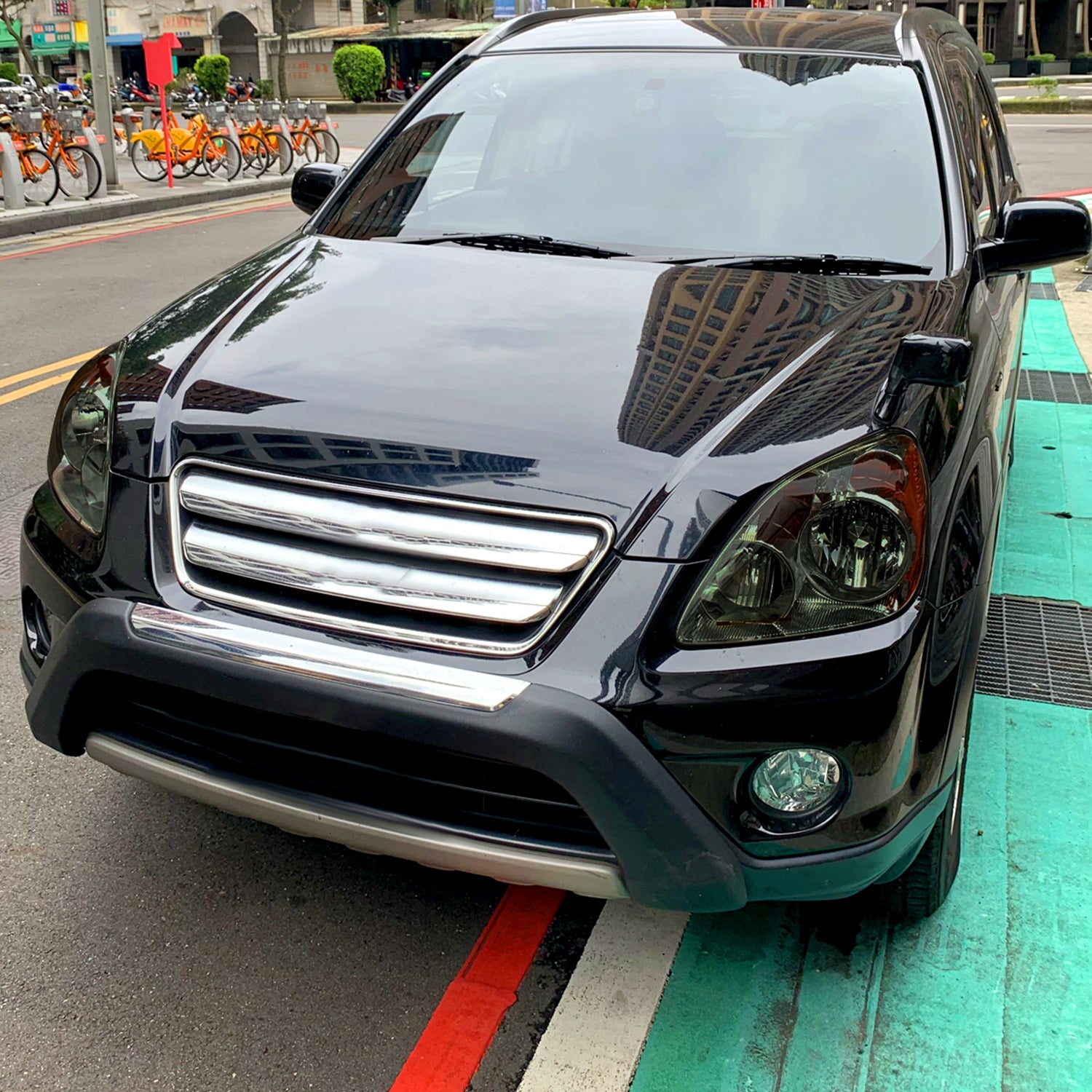 2005-2006 Honda CR-V Factory JP Headlights w/Amber Reflectors Chrome/Smoke