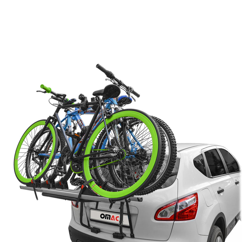 3 Bike Rack Rear Trunk Mount Folding Bicycle Carrier Holder Car SUV Aluminium